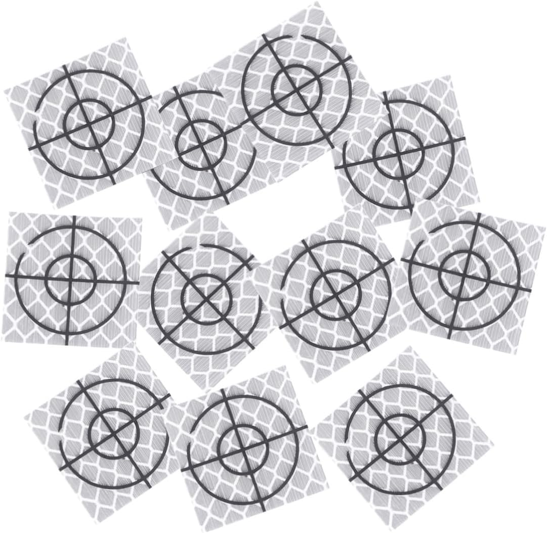 ULTECHNOVO 60Pcs Self-Adhesive Reflector for Engineers Reflective Film for Construction Surveying High Visibility Tunnel Reflectors White image number 3