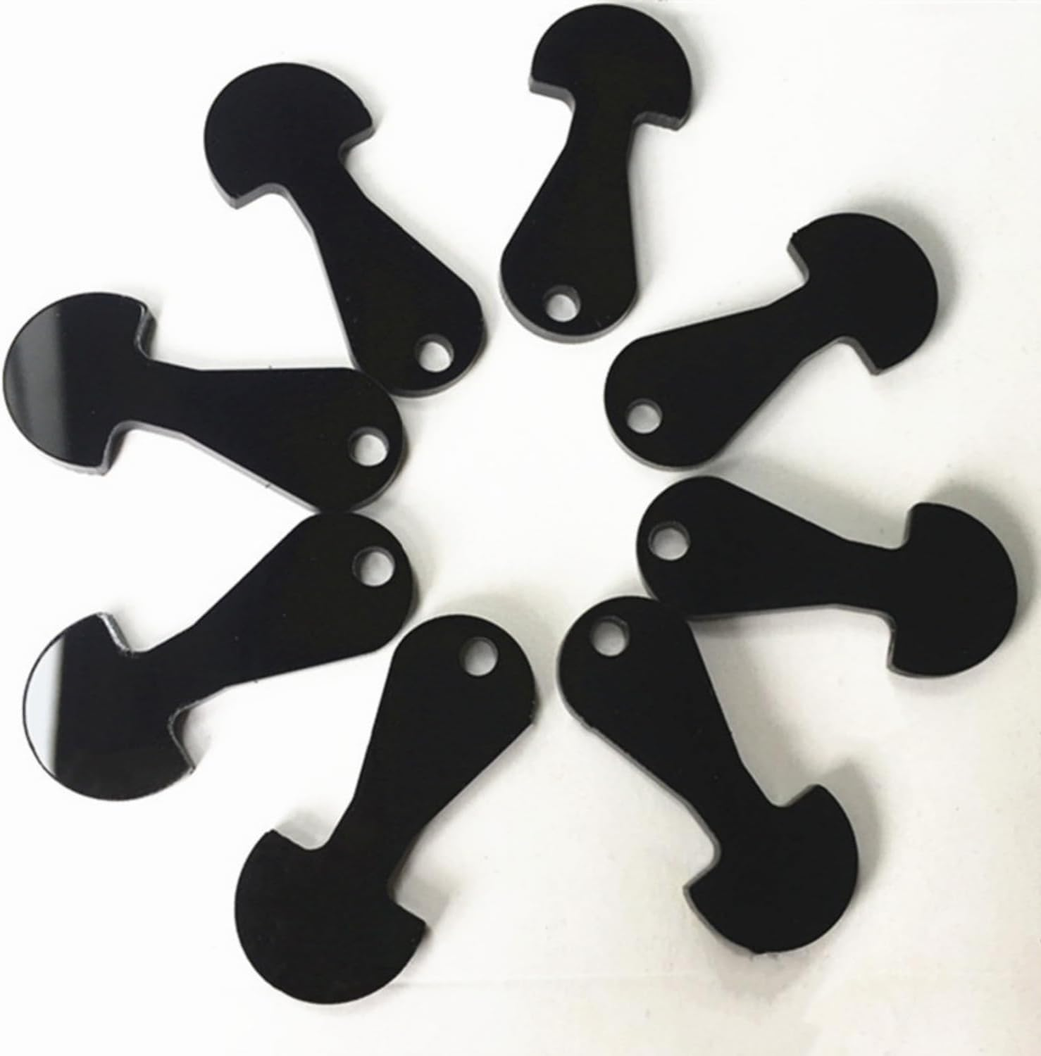 Shopping Trolley Token Key, 10 Pack 1.8 Inch Cart Remover Unlock Release Keychain for Grocery Shopping Cart, Trolley Remover Keyring, Coin Unlock Release Key for Meters(Black) image number 2