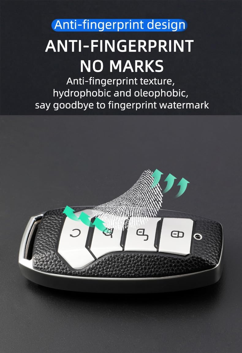 Ontto Car Key Fob Cover Keyring Fit for BYD Song plus Atto 3 Han EV Tang DM Qin Seal Dolphin Key Case TPU Smart Key Shell Holder Bag Keychain Protector Decorative Accessories - A-Green image number 3