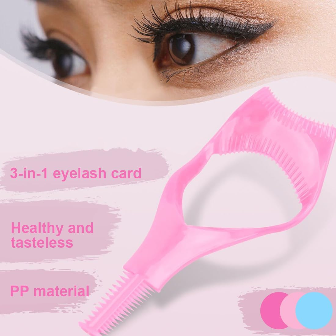 9 Pieces 3-In-1 Eyelash Tools, Mascara Shield Guard with Mascara Brush Sticks Kit, Make up Eyelid Shield Eyelash Shield Pad for Women, Girls, Beginners image number 1