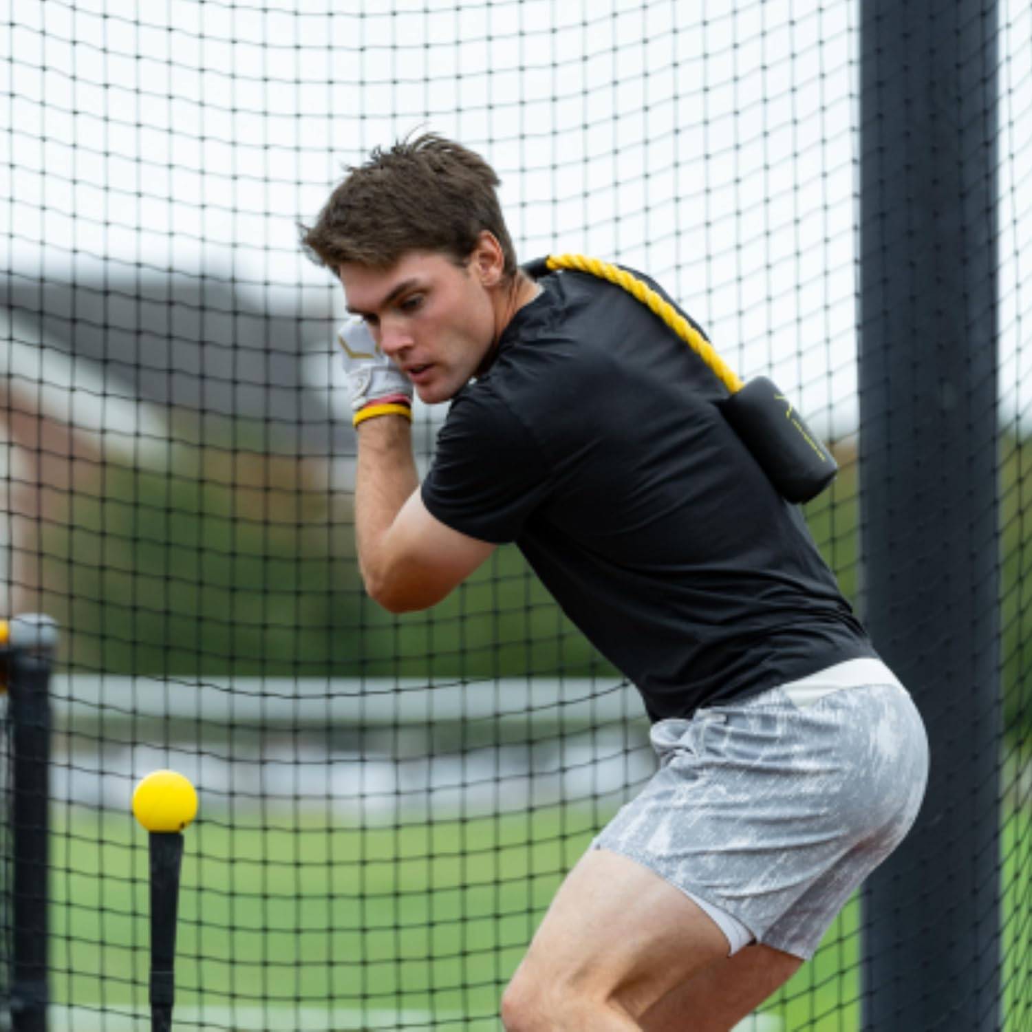 Rope Bat - Ultimate Rope Bat Swing Trainer W/ 3 Smushballs Baseball & Softball Hitting Trainer, Training Tool, Batting Aid