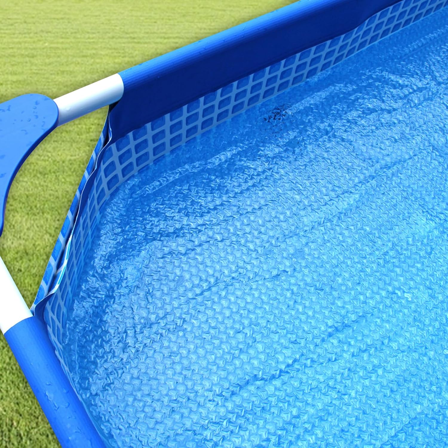 Pool Cover, 2.2 X 1.5/2.6 X 1.7/3 X 2M PE Micron Bubble Solar Isothermal Swimming Pool Cover, Cuttable Reduced Evaporation Protective Swimming Pool Blanket for Outdoor (220 X 150Cm) image number 1