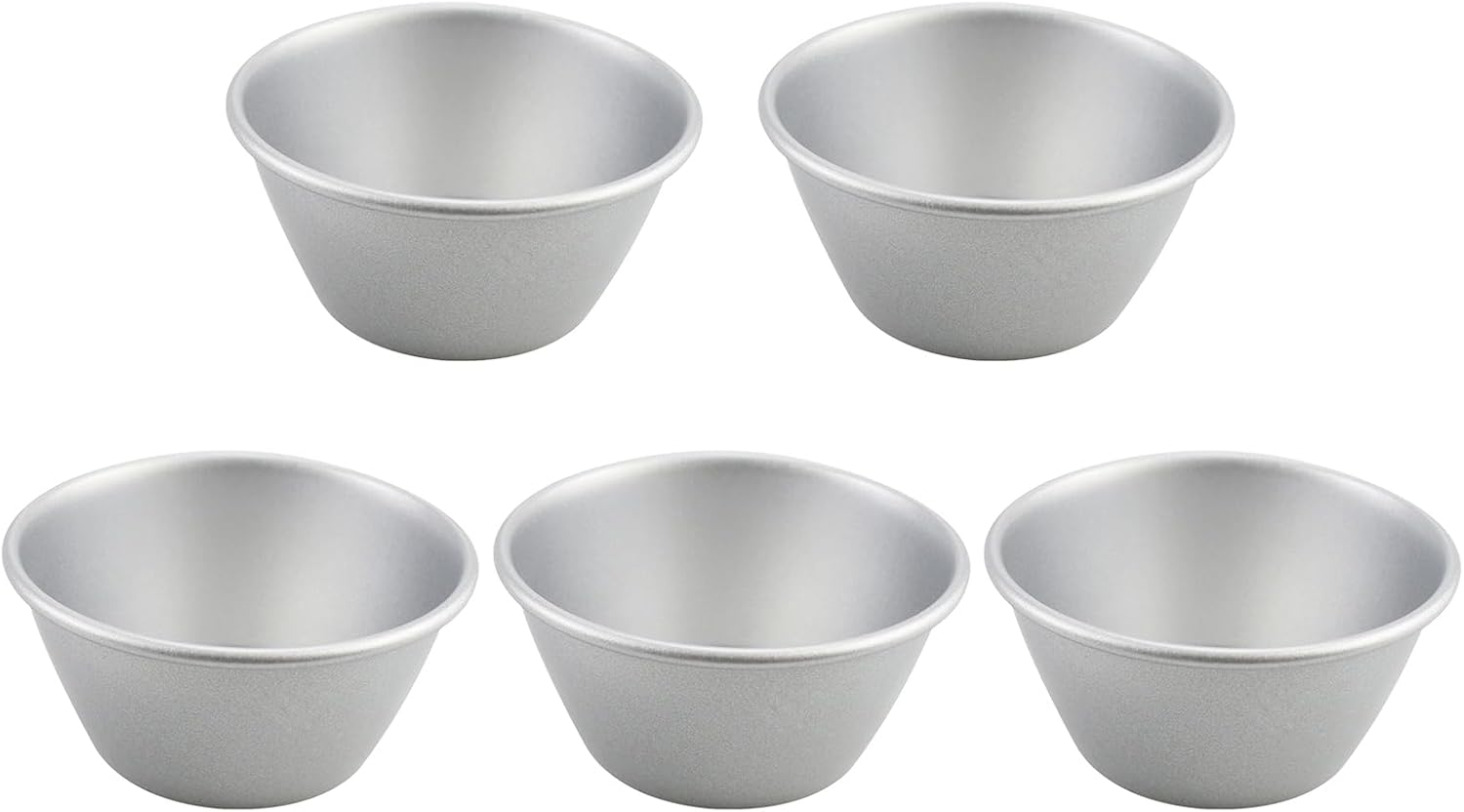 Popover Pans | 5X Muffin Cupcake Pans | round Carbon Steel Bakeware for Egg Tart Popover Flan Souffle Chocoflan Cupcake Dessert image number 1