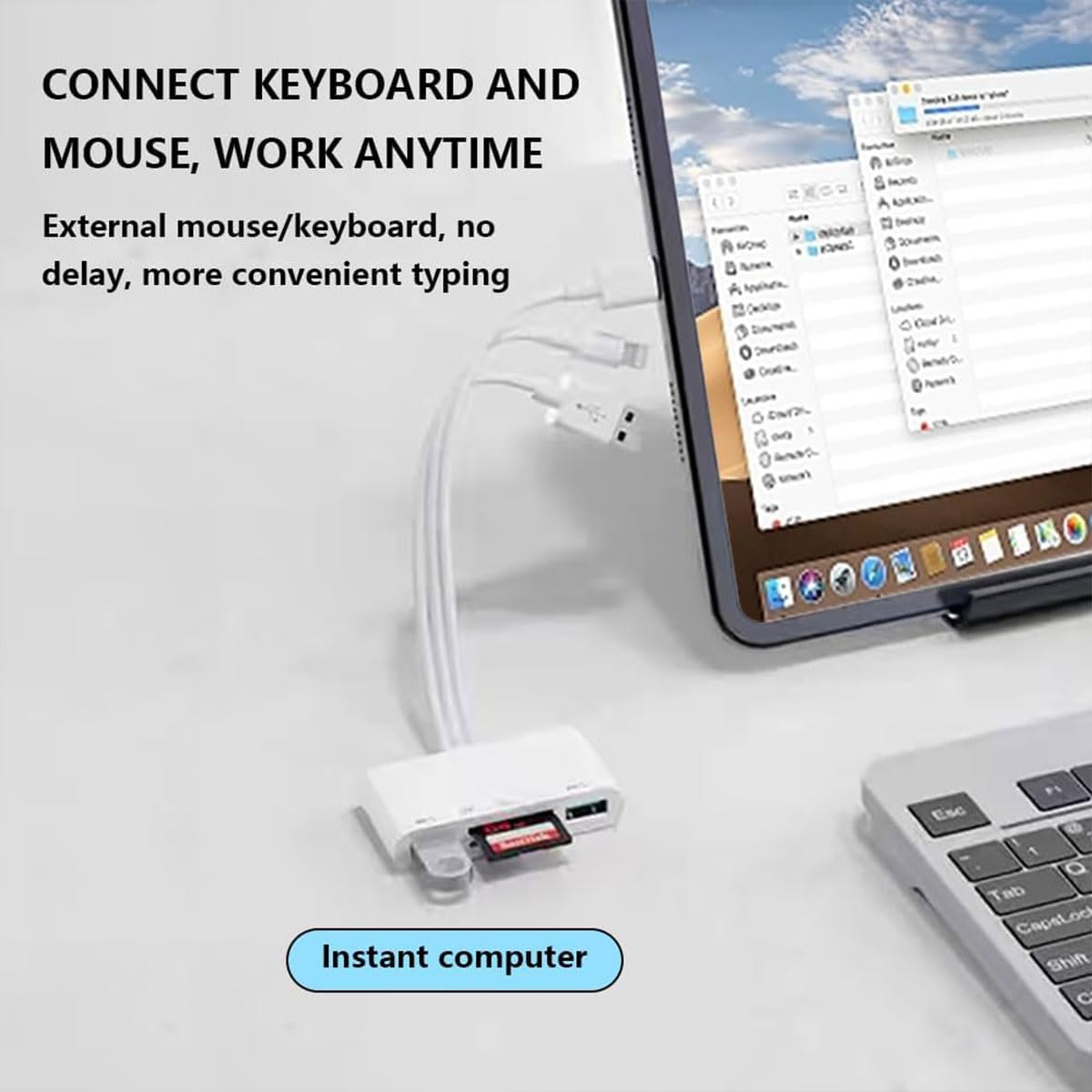 AIMALL 5-In-1 USB C SD Card Reader Adapter, High-Speed USB 3.0 Hub with TF/SD Card Slot, OTG Camera Memory Card Adapter Compatible with Iphone, Ipad, Android, Macbook, Laptop image number 5