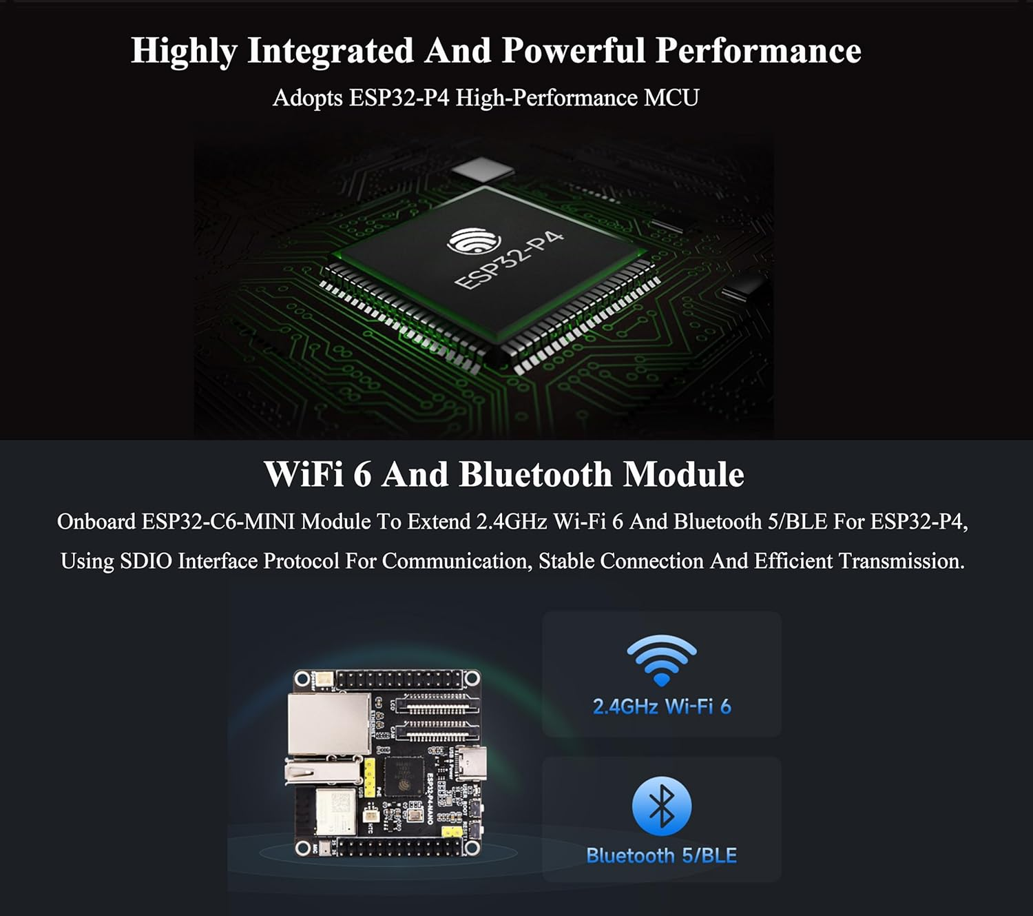 ESP32-P4-NANO Development Board, ESP32-P4 Chip: RISC-V Dual-Core and Single-Core Processors, Human-Machine Interfaces: MIPI-CSI, MIPI-DSI, USB, ETH, Etc. Comes with Speaker and Poe Module, 4 Items image number 5