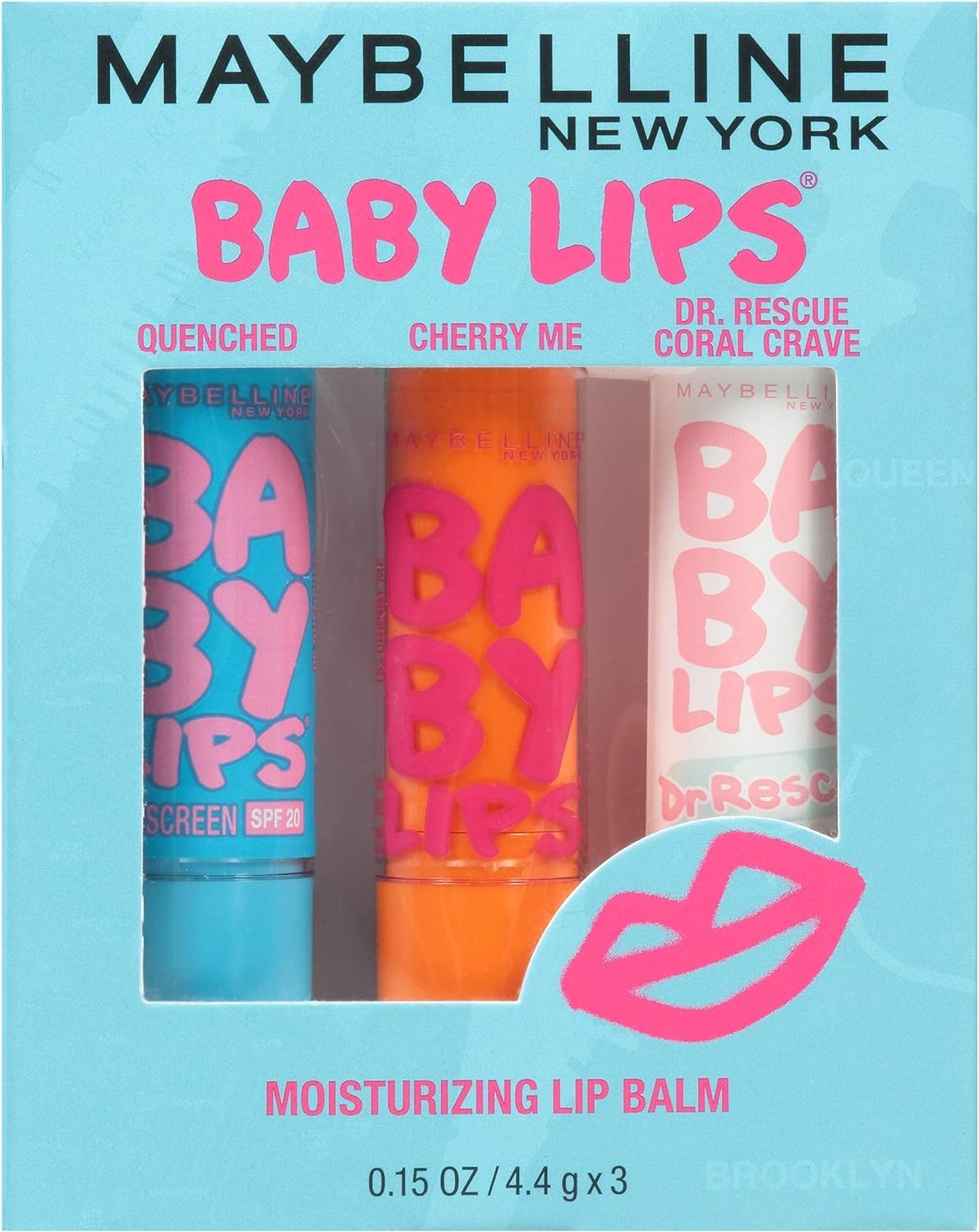 Maybelline New York Baby Lips Moisturizing Lip Balm 3-Pack, Lip Care Essentials, 3 Shades image number 1