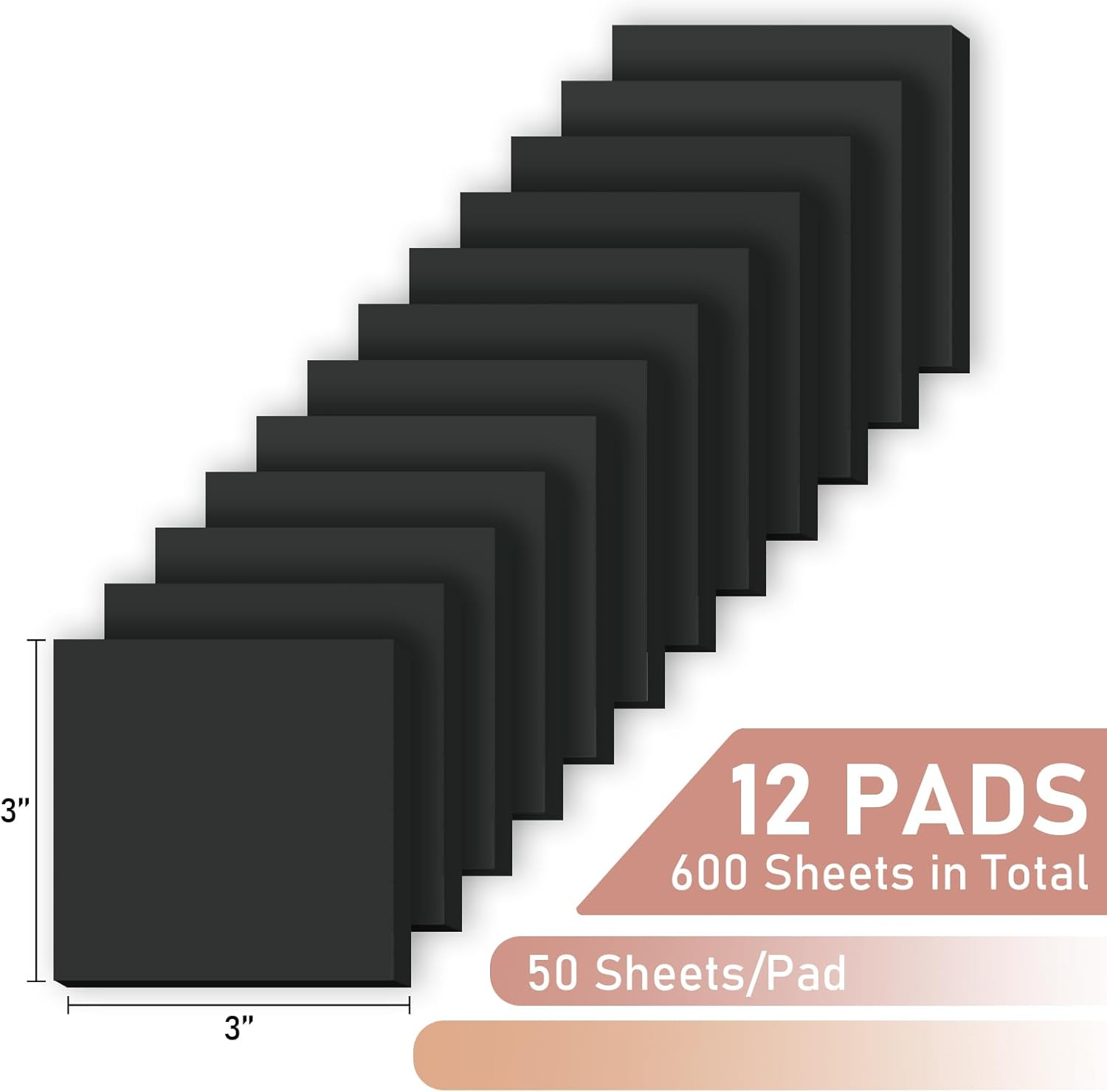 Rorupopo Bulk Sticky Notes, Morandi Colors Self-Stick Aesthetic, Colorful, 3&rdquo;X3&rdquo;, 12 Pads/Pack 50 Sheets/Pad Total 600 Sheets,Easy to Post for Home,School,Office, Notebook-Style 5 image number 7