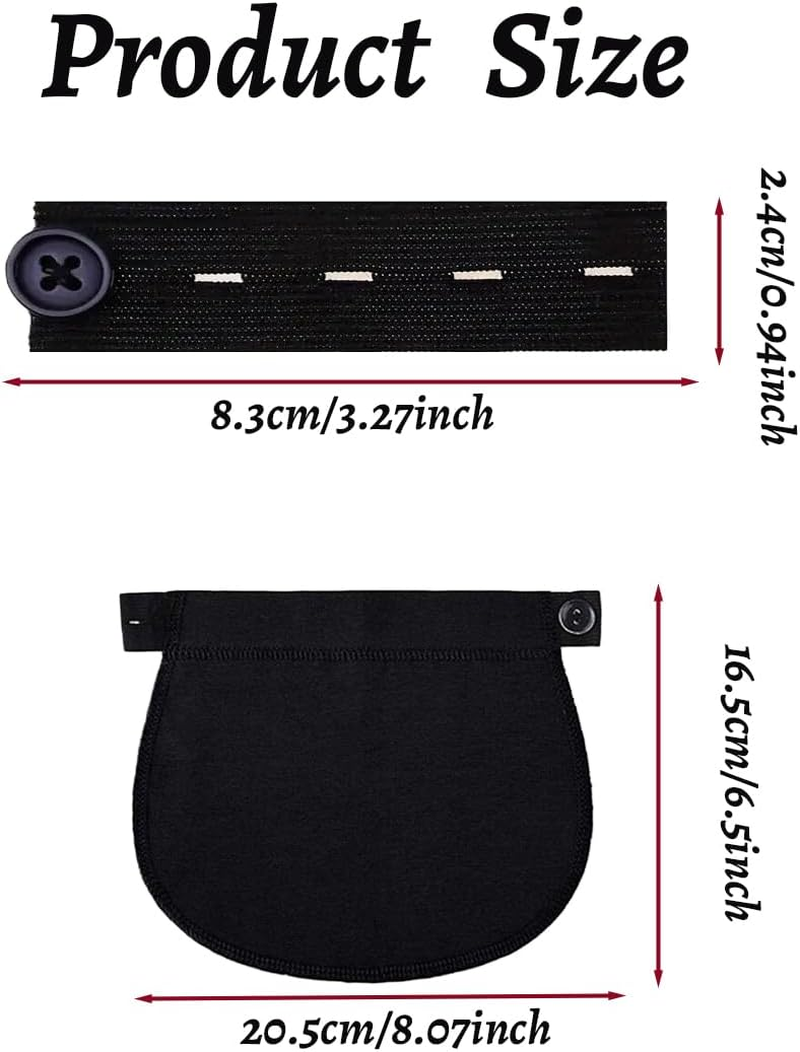 Pack of 10 Trouser Waistband Extensions, Trouser Extension, Pregnancy Trouser Extension, Comfortable and Adjustable Trouser Extension for Pregnant Women