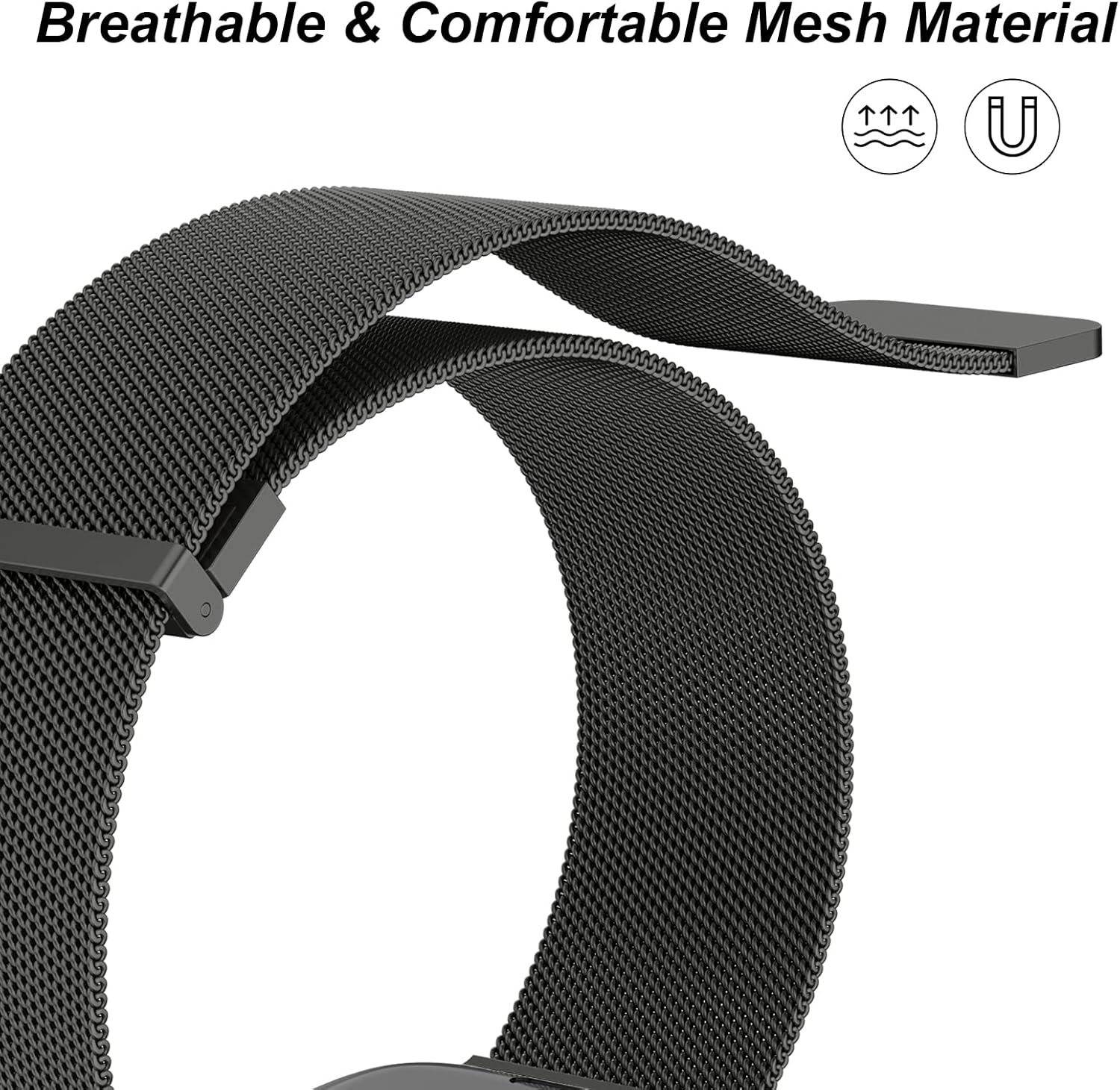 Leonids Metal Bands for Apple Watch Bands 38Mm 40Mm 41Mm 42Mm 44Mm 45Mm 46Mm 49Mm for Women Men, Stainless Steel Mesh Loop Magnetic Clasp Replacement Straps for Iwatch Series 10/9/8/7/6/5/4/3/Se/Ultra image number 2