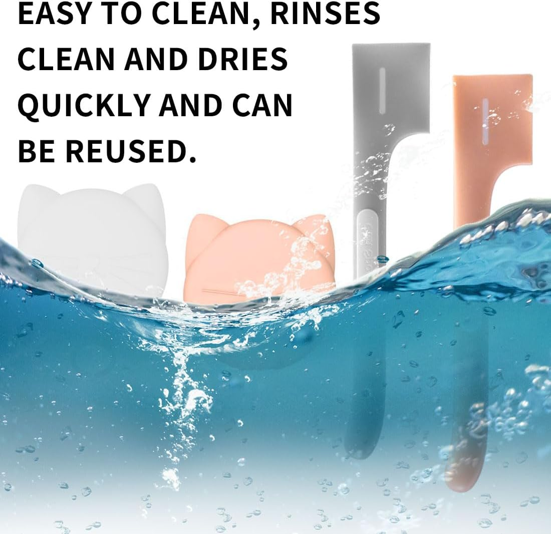 LEEQ 2 X Can Lid Cat Food and 2 X Silicone Spatula Silicone - Pet Food Can Lid for Puppies/Cat Food Fits Almost All Food Cans