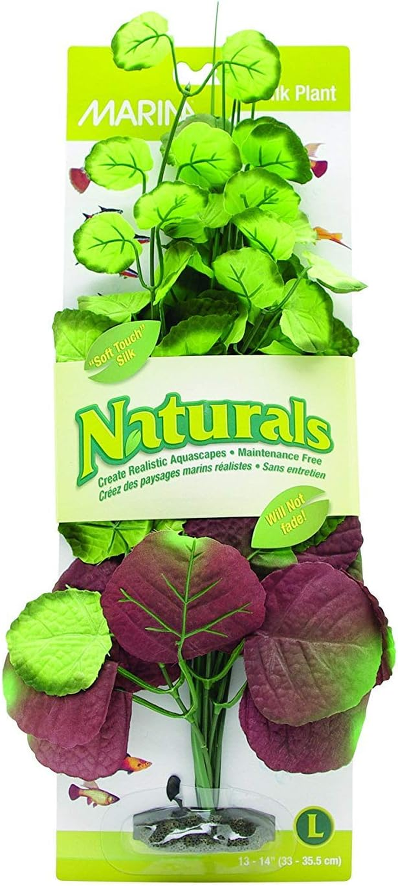 Marina Naturals, Pennywort Silk Plant, Large Fish Tank Decoration, PP103 image number 1