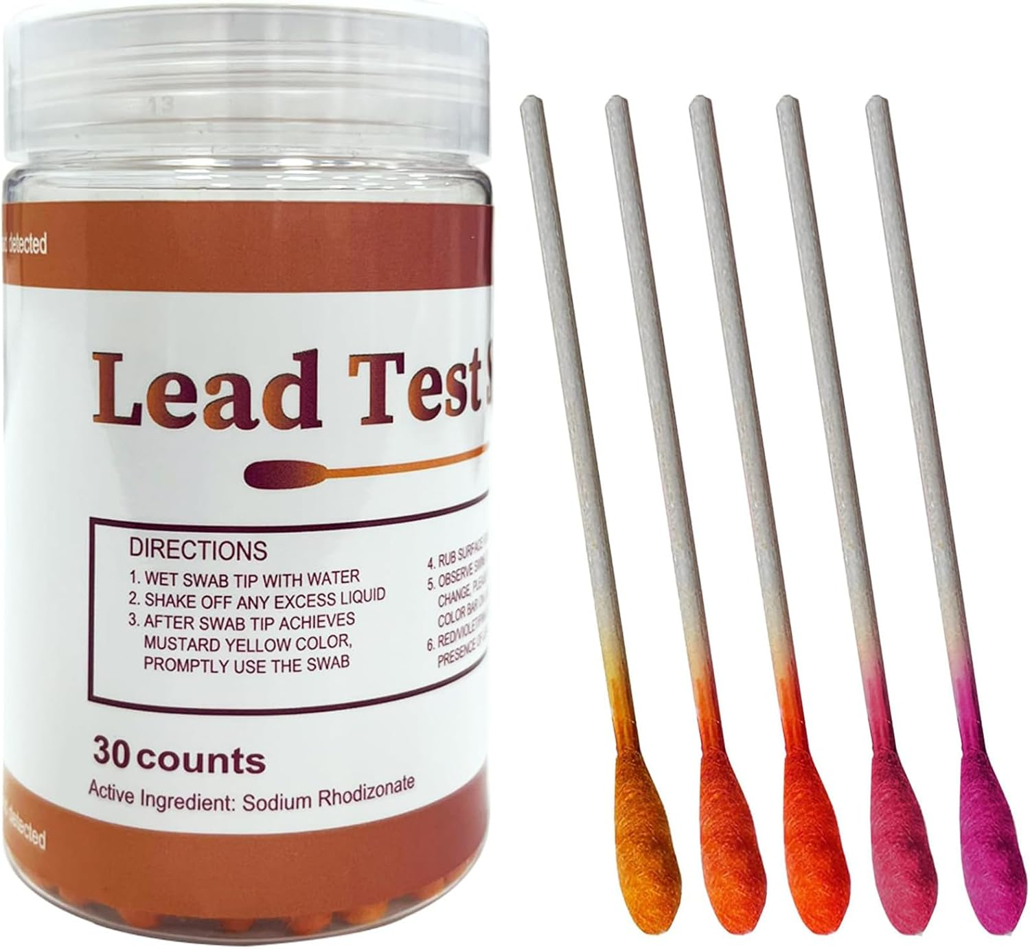 Lead Test Kit Swabs for All Surfaces - Quick and Accurate Results- 30Pcs image number 6