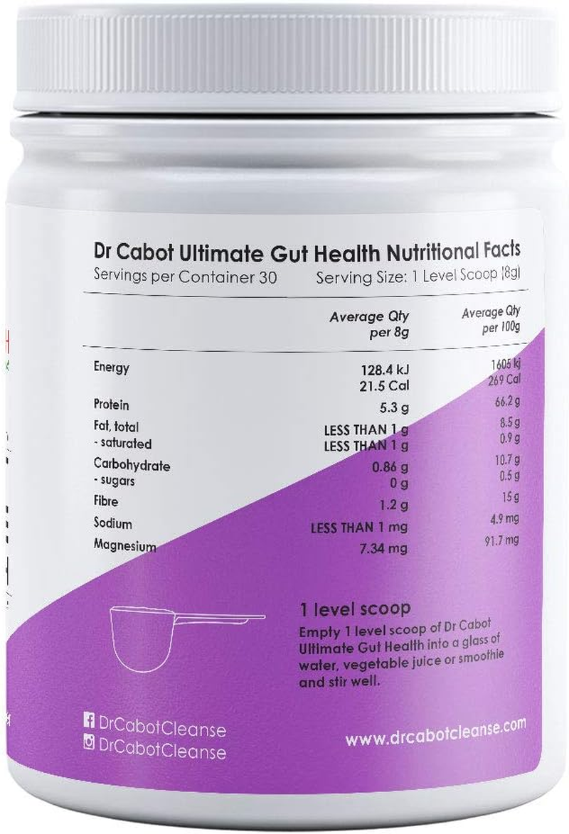 Cabot Health Dr Cabot Ultimate Gut Health Powder, 250 Grams image number 1