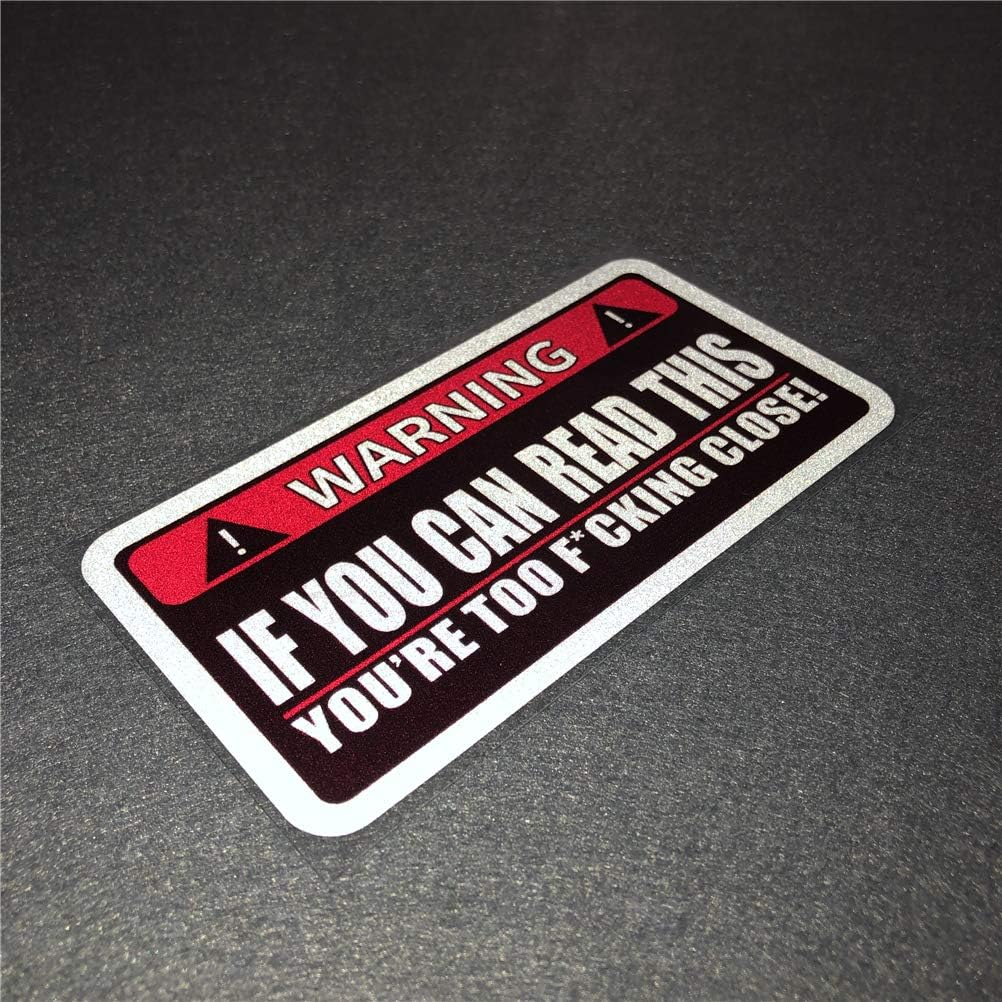 Horayten 2X Car Styling Vinyl Decal Warning If You Can Read This Too Close Safety Drive Keep Distance Auto Window Tail Sticker 140X75Mm image number 1