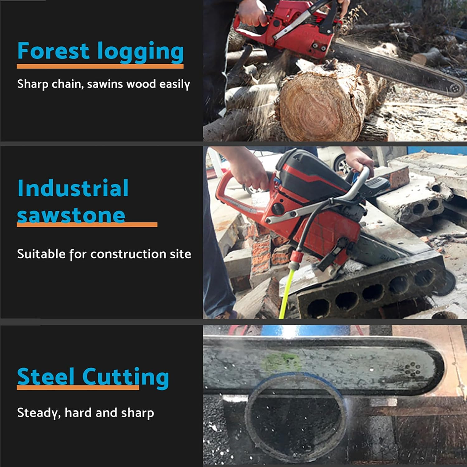 3-Pack 12'' Chainsaw Chain Suitable for MAKITA CORDLESS 2X18V 36V Chainsaw DUC302 DUC302Z image number 5