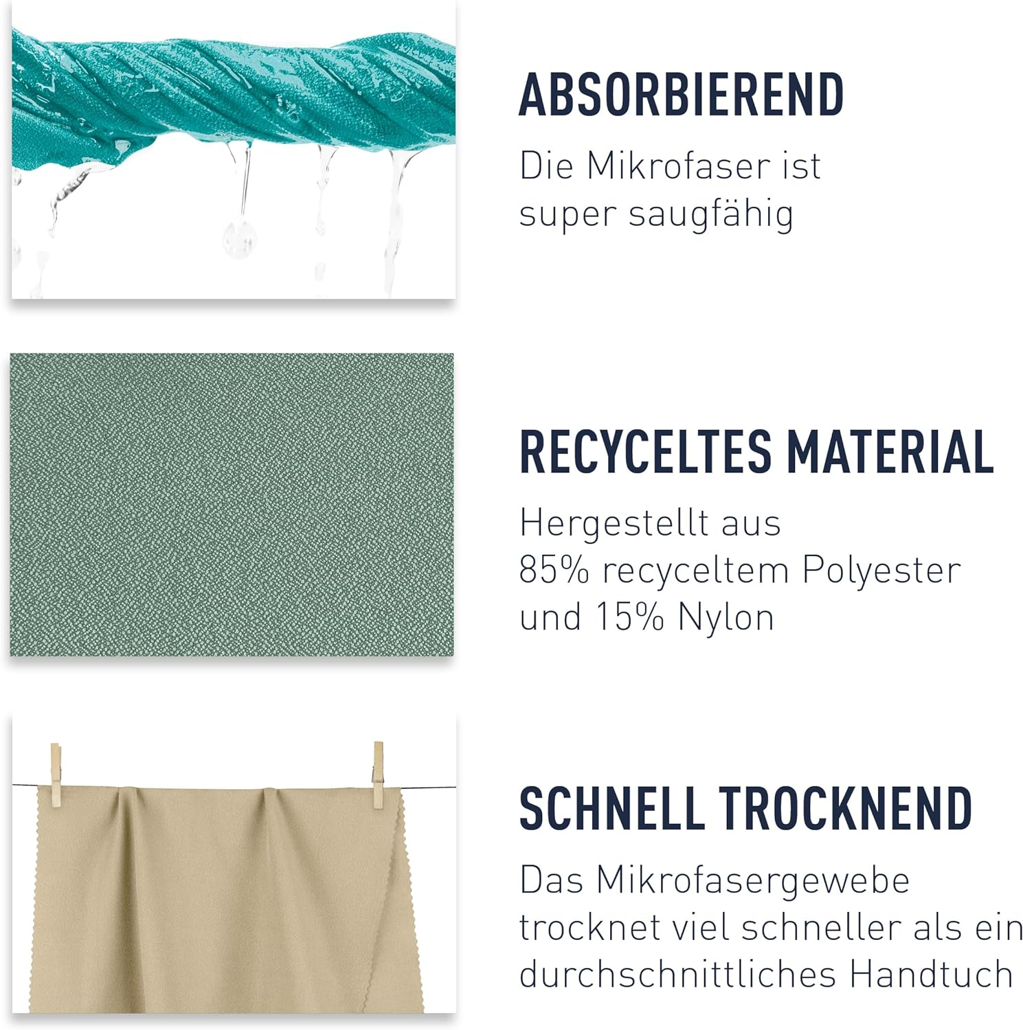 Sea to Summit - Airlite Towel Travel Towel - Hand/Bath Towel - Microfibre - Absorbent & Quick Drying - Ultralight - Compact - Hiking