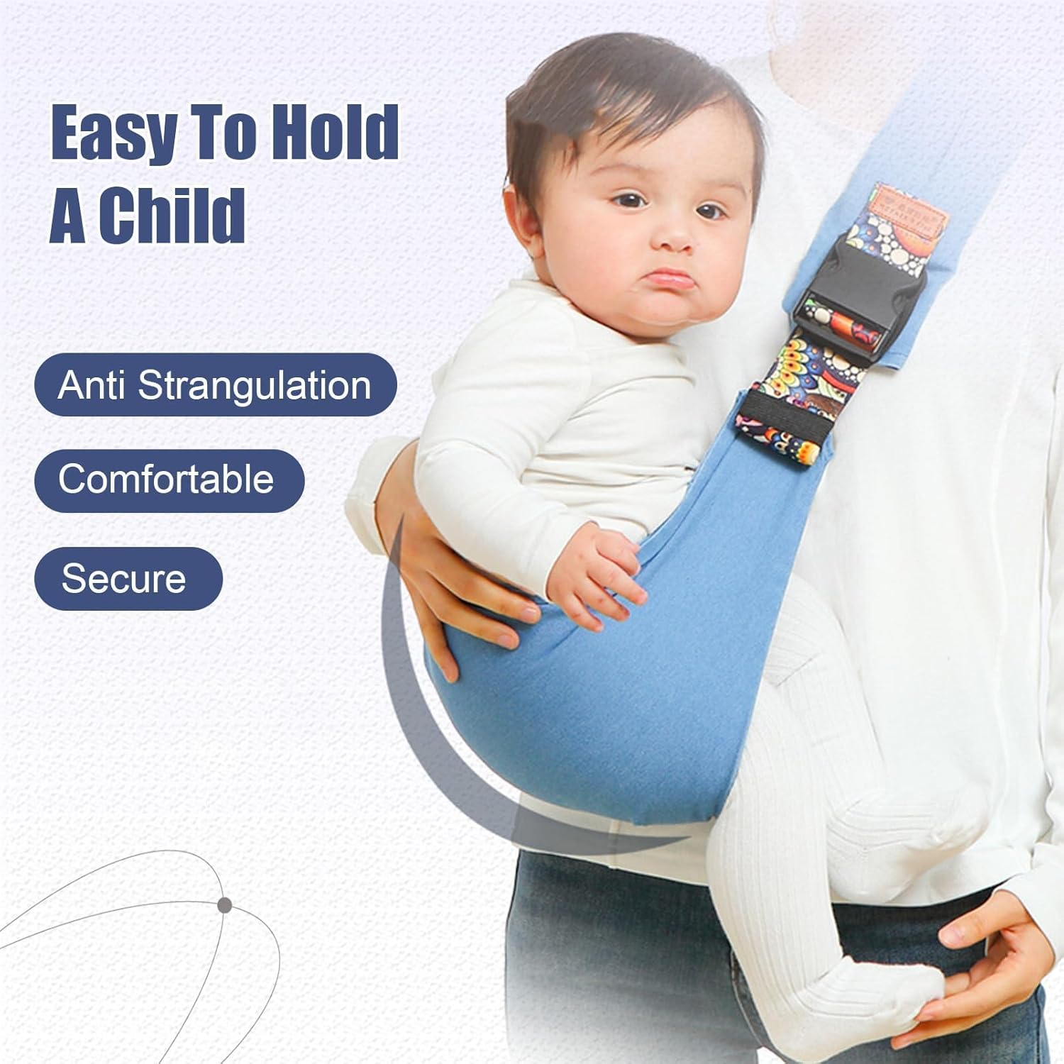 Baby Carrier - an Ergonomic, Comfortable, and Lightweight Carrier That Is Effortless to Wear, Perfect for Hands-Free Parenting, Suitable for Pure Holding of Infants and Toddlers, Adjustable from 4.5Kg - 13.6Kg (Black Sail). image number 3