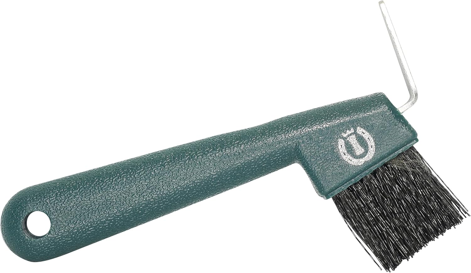 Imperial Riding IRH Impulz Hoof Pick, Robust Hoof Pick with Metal Hook and Cleaning Brush, Ergonomic Hoof Scraper for Thorough Hoof Care & Stylish Stable Look, Walnut