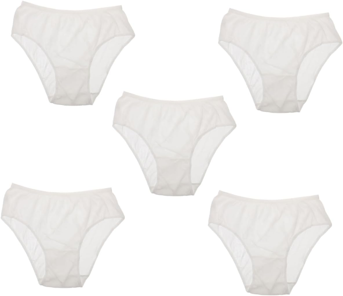 Abaodam 5Pcs Disposable Cotton Female Briefs Maternity Postpartum Travel Underwear Lightweight Breathable Comfortable for Women XXXL White image number 4