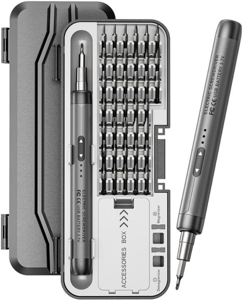 Ronluuu Mini Electric Precision Screwdriver Set, 46-In-1 Magnetic Tool Kit, USB-C Rechargeable image number 2