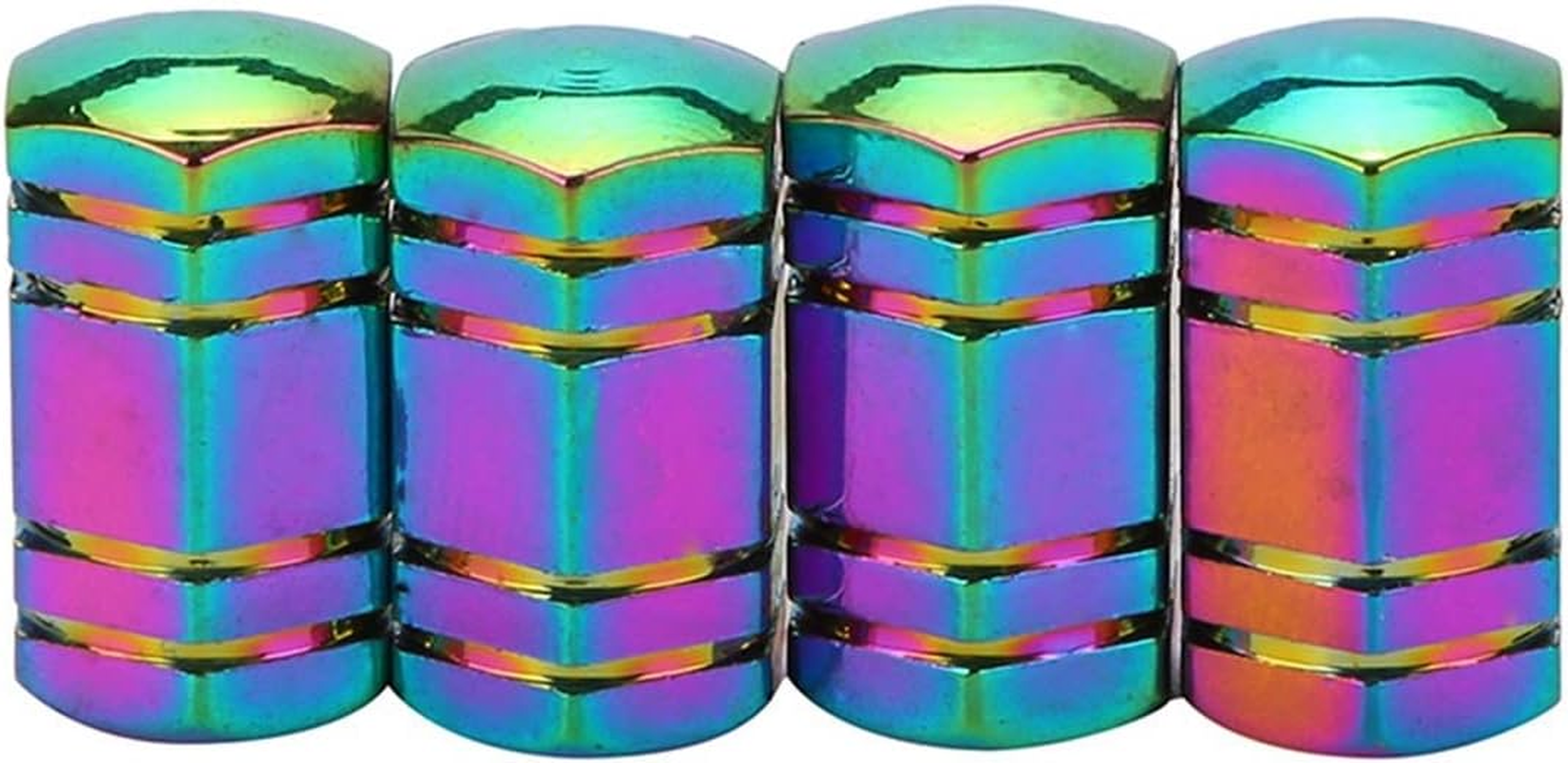 Car Tire Valve Stem Caps 4Pcs Bolt-In Aluminum Theftproof Valves Caps Car Wheel Tires Valves Tyre Stem Air Caps (Color : 10) image number 4