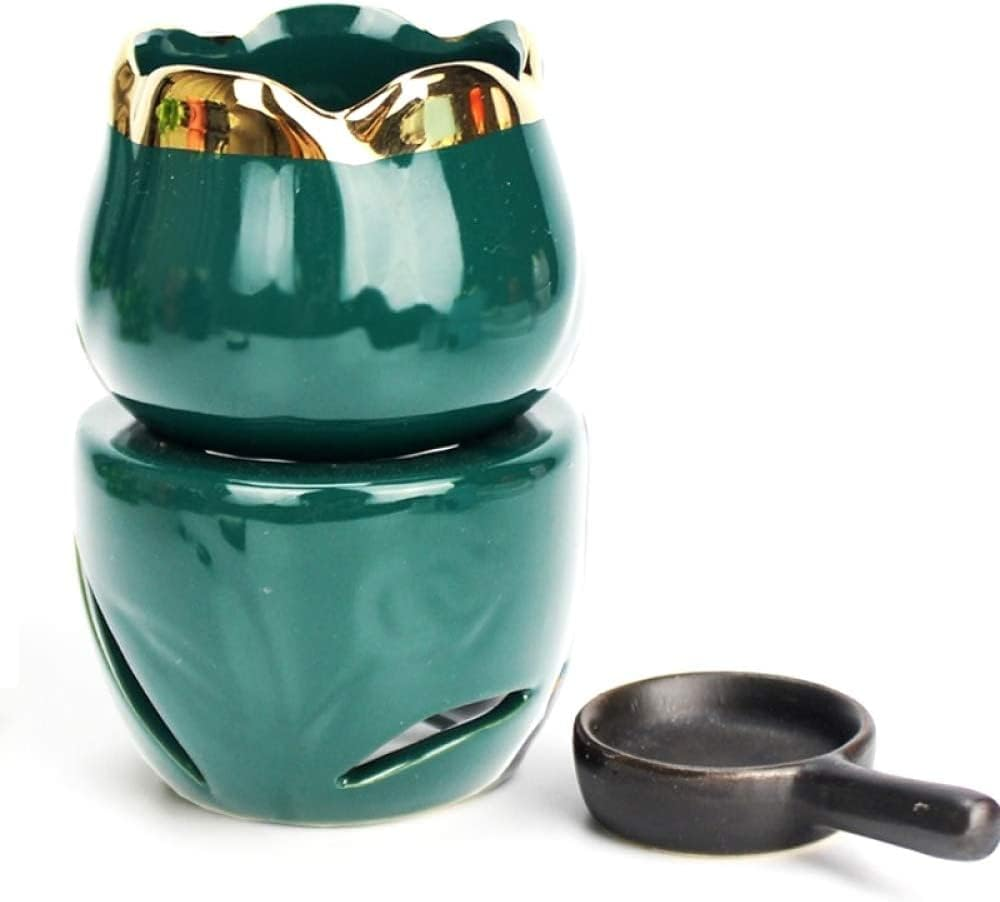 Sculpture Statue Antiques Collectables，Wax Melt Burners Essential Oil Burner, Aromatherapy Aroma Burner Ceramic Diffuser Wax Burner Home Bedroom Decor Christmas Housewarming Gift,C (Color : A) image number 3