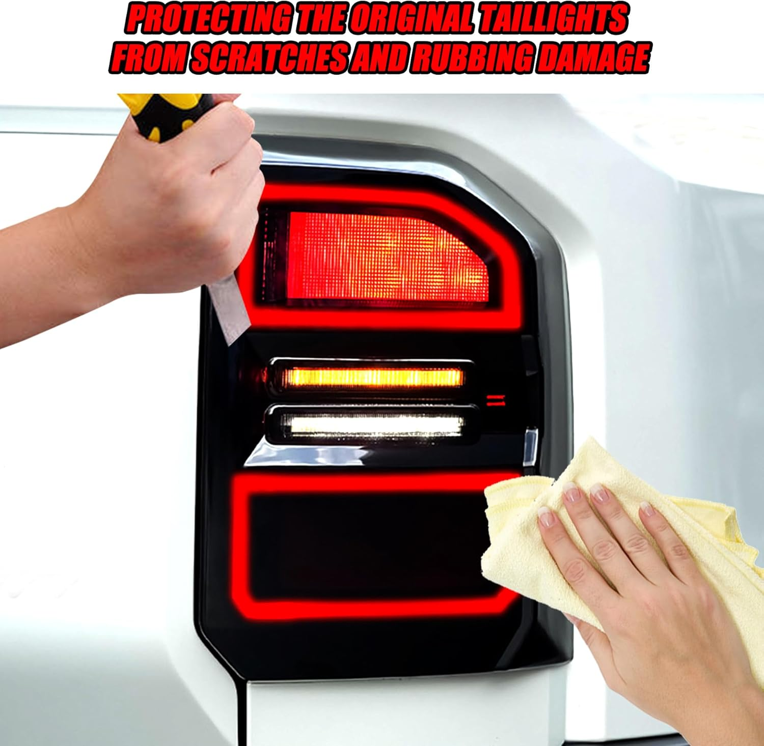 Venxykod Smoked Black Tail Light Cover for Toyota Land Cruiser Prado 250 J250 LC250 (2024-2025) Rear Light Protection Cover Tail Light Decorative Strip Frame image number 2