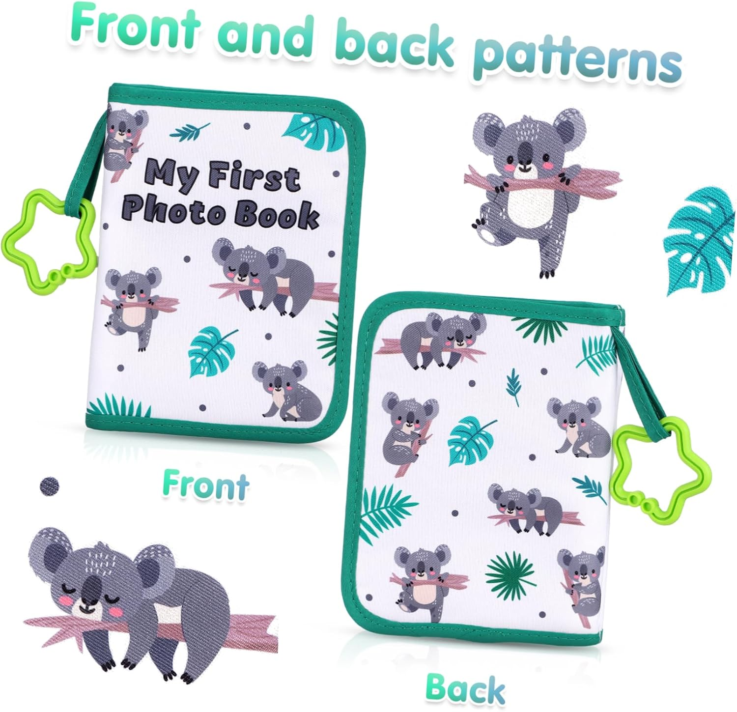 Cloth Photo Album Decorative Growth Record Book Soft Cloth Photo Book for Newborn Memories Scrapbook For image number 4