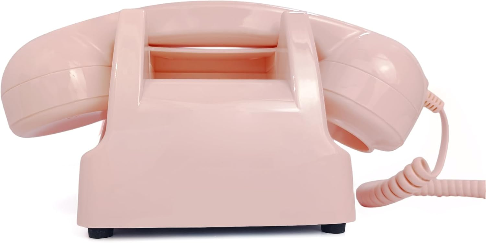 Pink Retro Rotary Landline Phone 1960S Vintage Telephone Old Fashioned Corded Phones with Mechanical Ringer for Home/Office/Hotel/,Old School Telephone image number 1