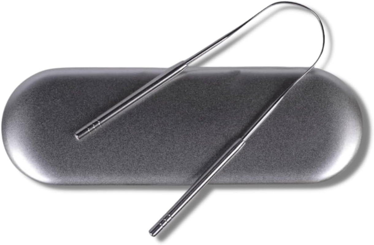 Smile Therapy Stainless Steel Tongue Scraper | U-Shaped Tongue Scraper Safe & Easy to Use Tongue Cleaner for Fresh Breath, a Clean Mouth & Restored Taste | Oral Hygiene Tool image number 5