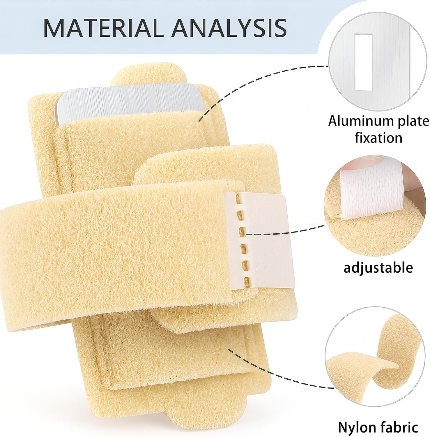 Pack of 2 Hammer Toe Bands with Splints and 4 Hammer Toe Straps, Hammer Toe Brace for Men and Women image number 4