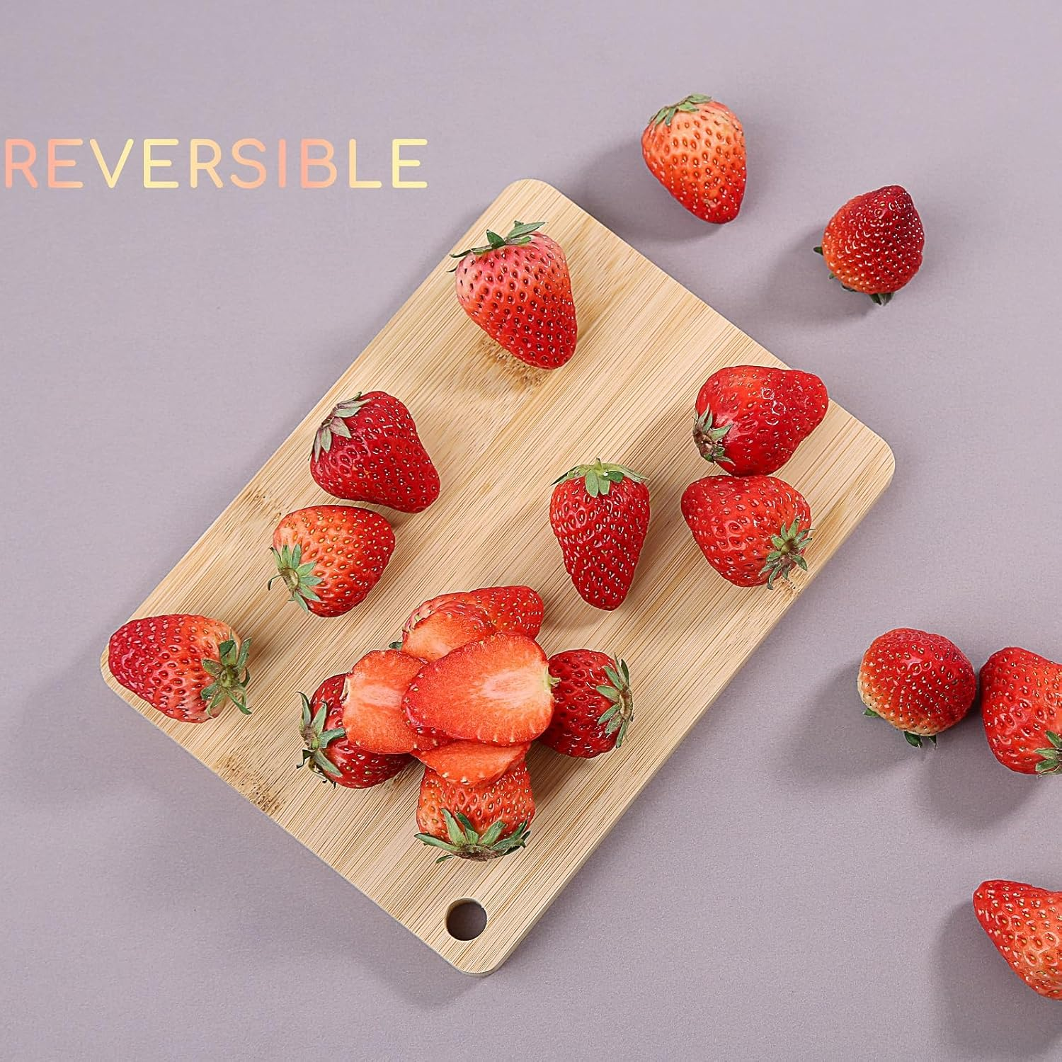 Donxote Small Cutting Board Set of 2 - Butcher Block with Juice Groove for Fruits and Vegetables, Mini Bamboo Wood Chopping Board for Kitchen Gadgets image number 2