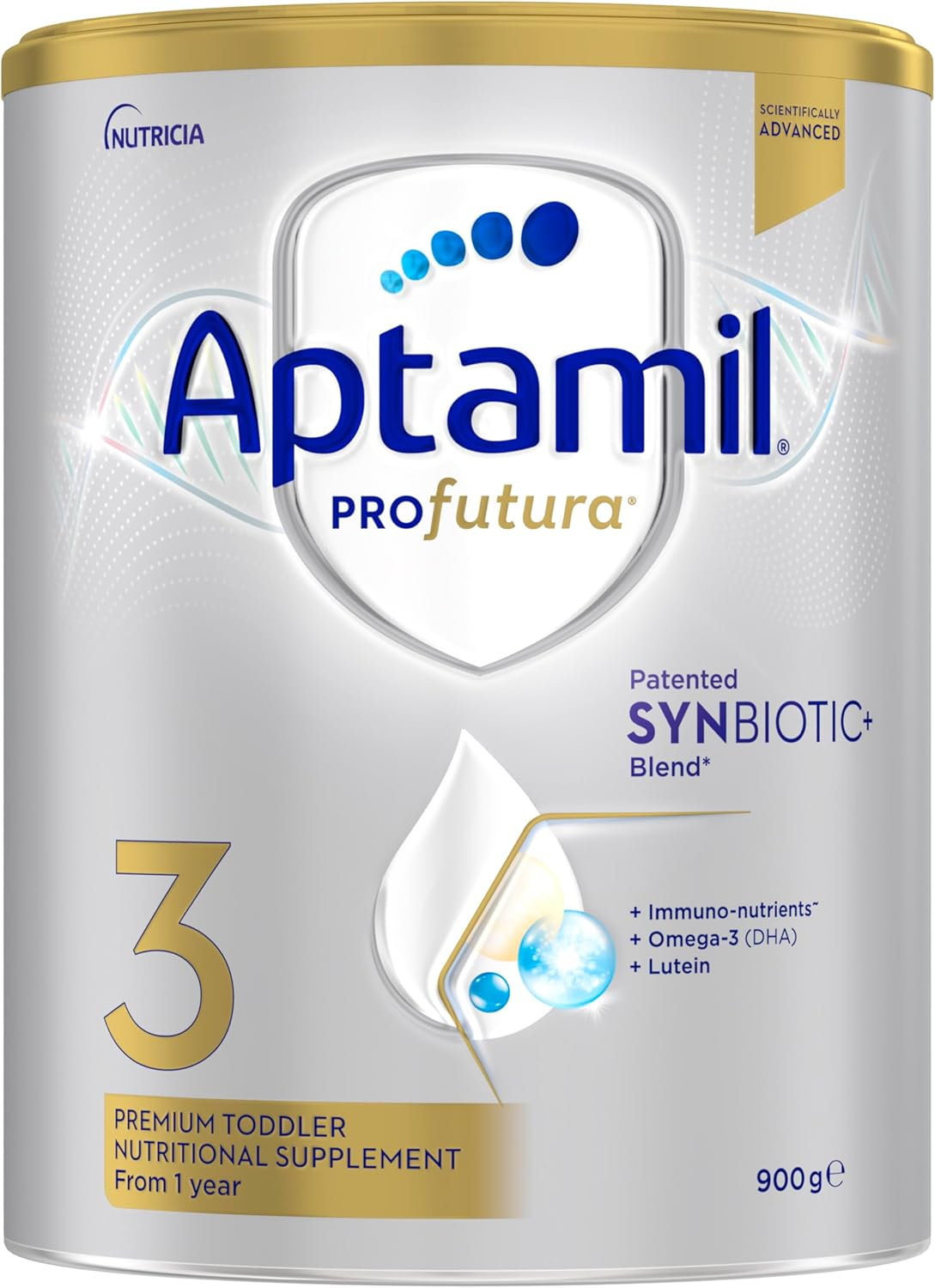 Aptamil Profutura 3 Premium Toddler Milk Drink, Rich in Omega-3 DHA and Essential Nutrients, Toddler Formula with Synbiotic Blend, Easy to Prepare, from 1 Year, 900G image number 1