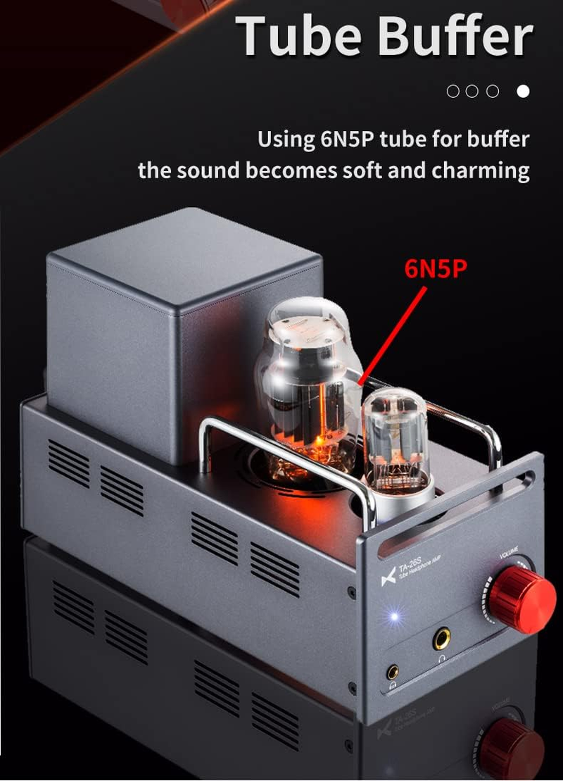 Xduoo TA-26S 6N8P 6N5P Tube AMP Pre-Amp Gold-Plated RCA Port High Performance Tube Headphone Amplifier image number 6