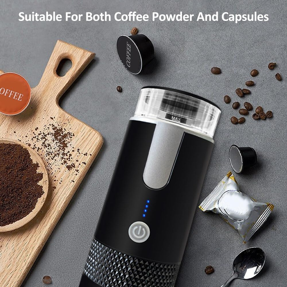 Portable Coffee Maker, 170Ml Wireless Electric Espresso Machine Mini Rechargeable Capsule Coffee Machine for Car Home Office Travel image number 2