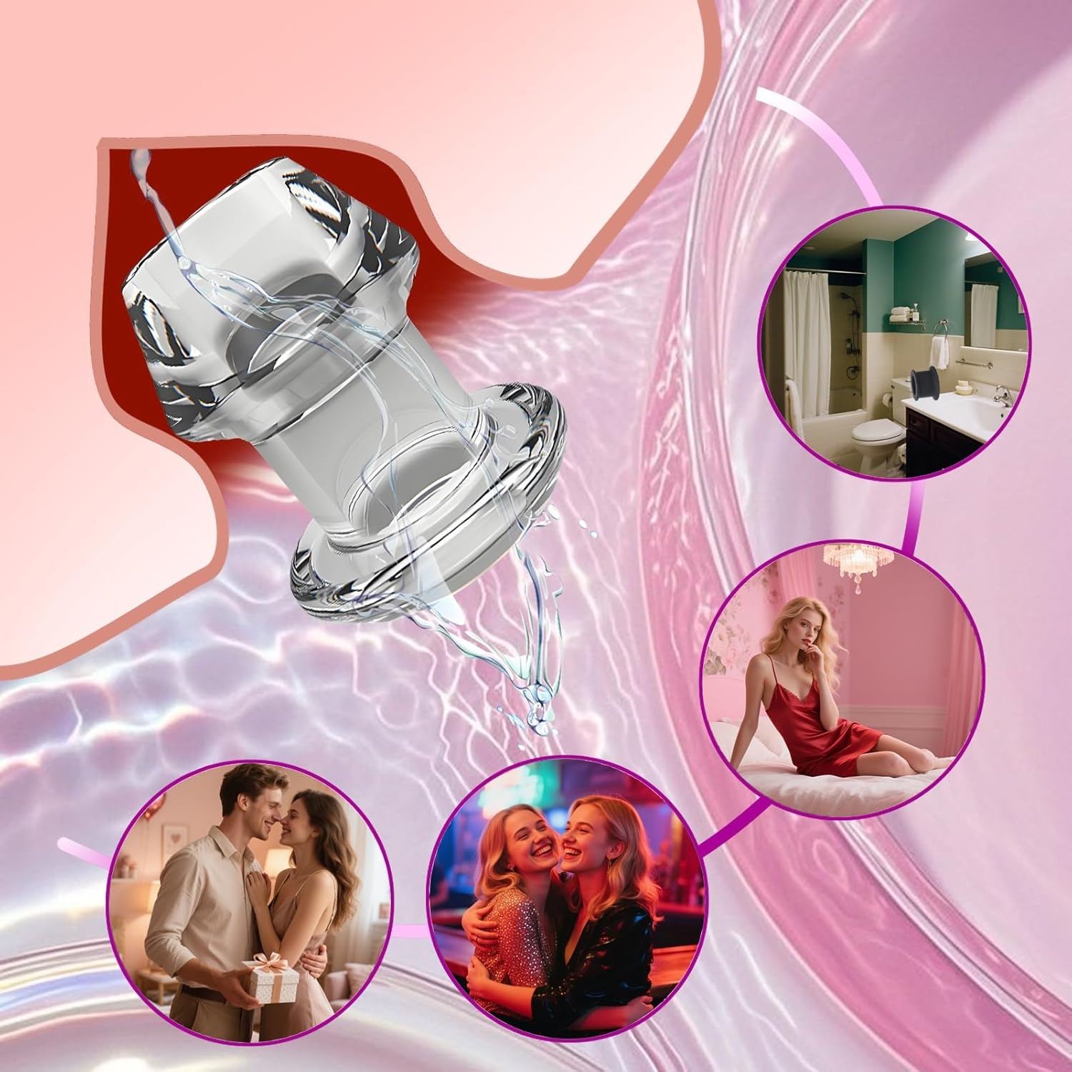 Hollow Anal Plug Anal Trainer Adult Sex Toy Butt Plug Anal Toy for Couple Sm Silicone Tpe Material Stimulator for Couple L image number 4