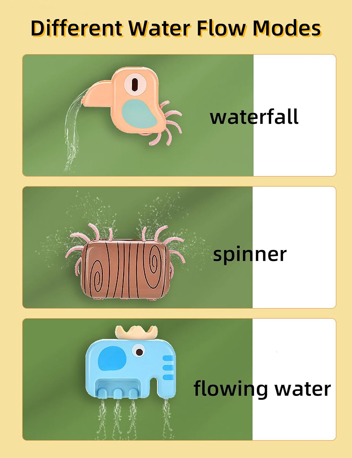 Bath Toy Set for Toddlers,Kids Bath Toys Baby Bathtub Toys with Gift Box for Girls Boys,8Pcs Animal Water Play Toys with Suction Cups,No Battery Needed,Fun Water Flow Modes image number 4