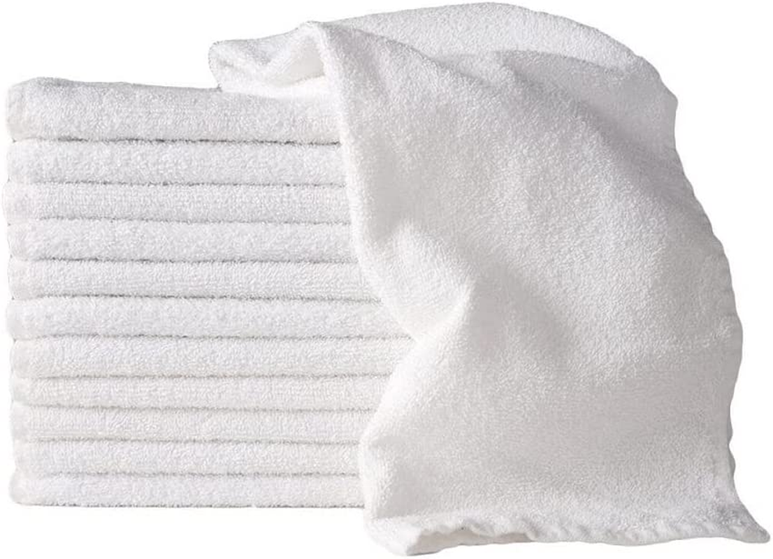 10 X 125G White SSS 100% Cotton Hand Towels Salon/Barber/Beauty/Gym/Hotel 35X75Cm