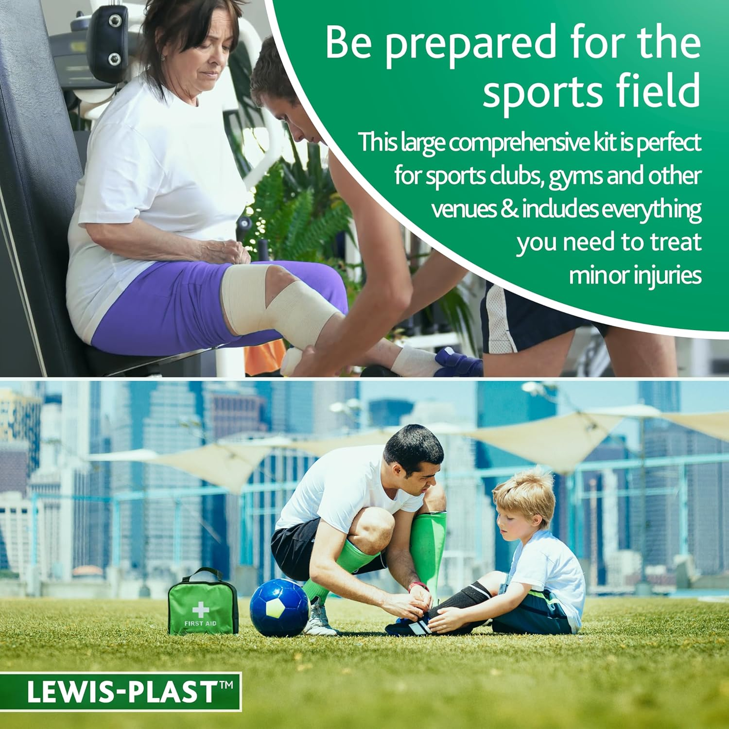 Lewis-Plast First Aid Kit Bag - 309 Piece Survival Kits - Safety Essentials for Travel Car Home Camping Work Hiking Holiday - Pack Supplies - Extra Large image number 1