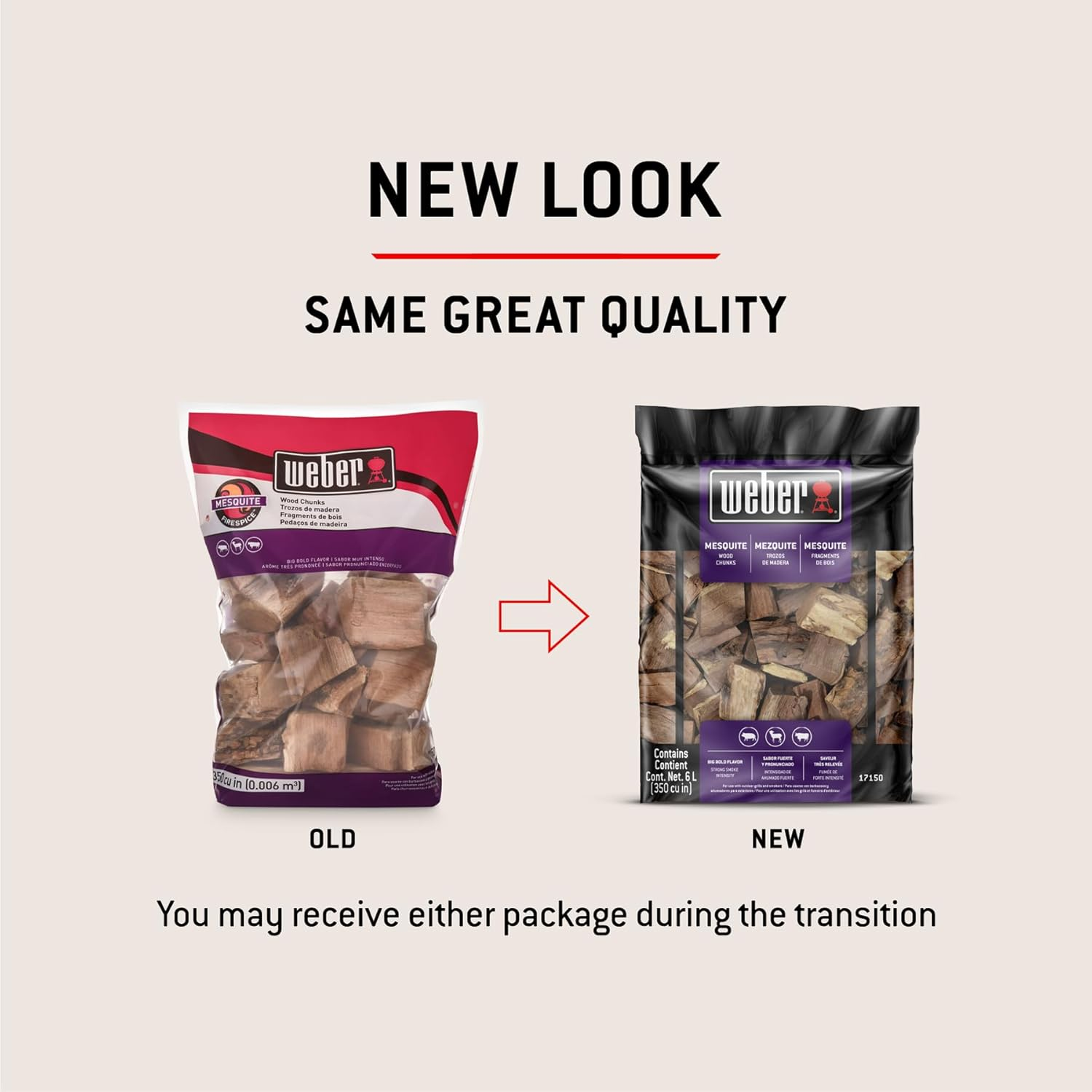 Weber Mesquite Wood Chunks Add Incredible Flavour to Your BBQ 6 Litre image number 1