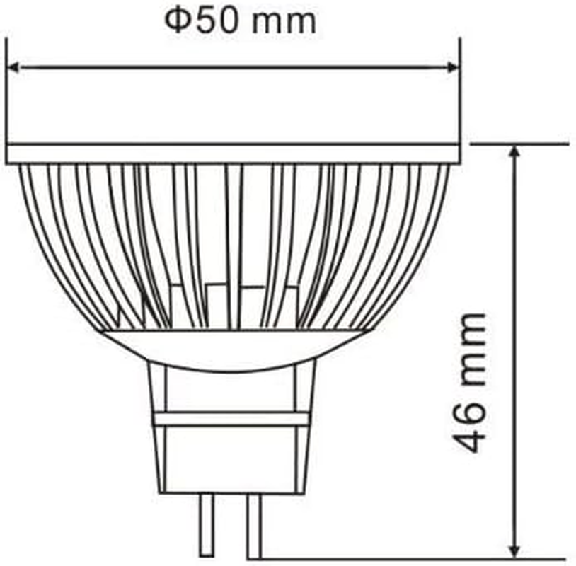 CYLED 12V6W Mr16 Led Bulbs - 3000K Spotlight - 500 Lumen, 50Watt Equivalent - 45 Degree Beam Angle Pack of 10 Units Warm White image number 2