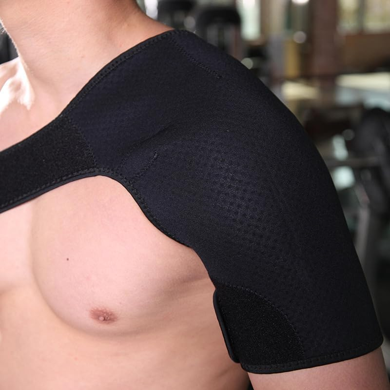 Right Shoulder Brace for Women Men,Adjustable Shoulder Support for Shoulder Pain Relief，Dislocated Joint, Tear,Sprain,Soreness,Bursitis, Tendinitis,Shoulder Support Strap (Black, M)