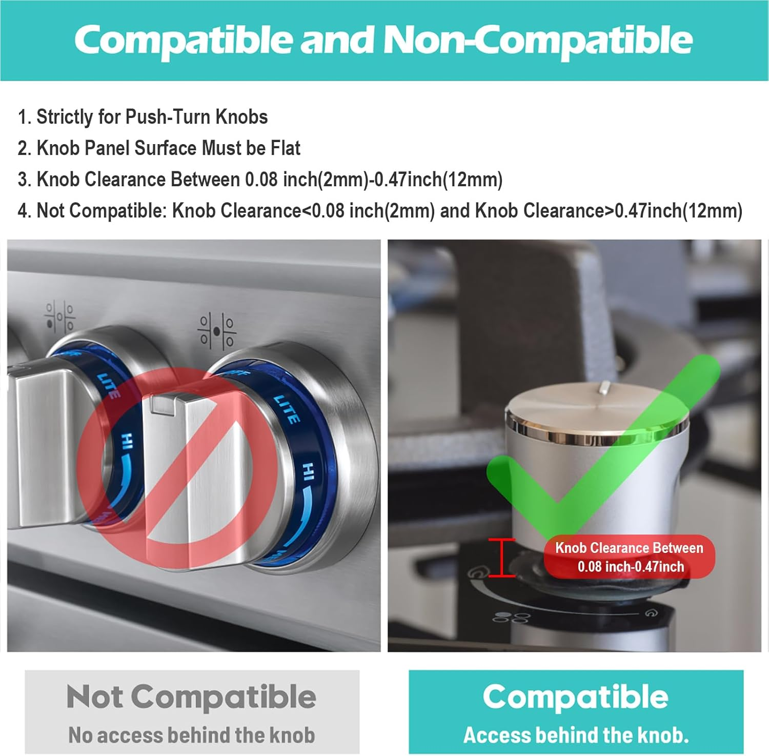 Stove Stoppaz Stove Knob Locks (5 Pack), Child Safety Guards, Durable Design - Baby and Pets Proof (Red)