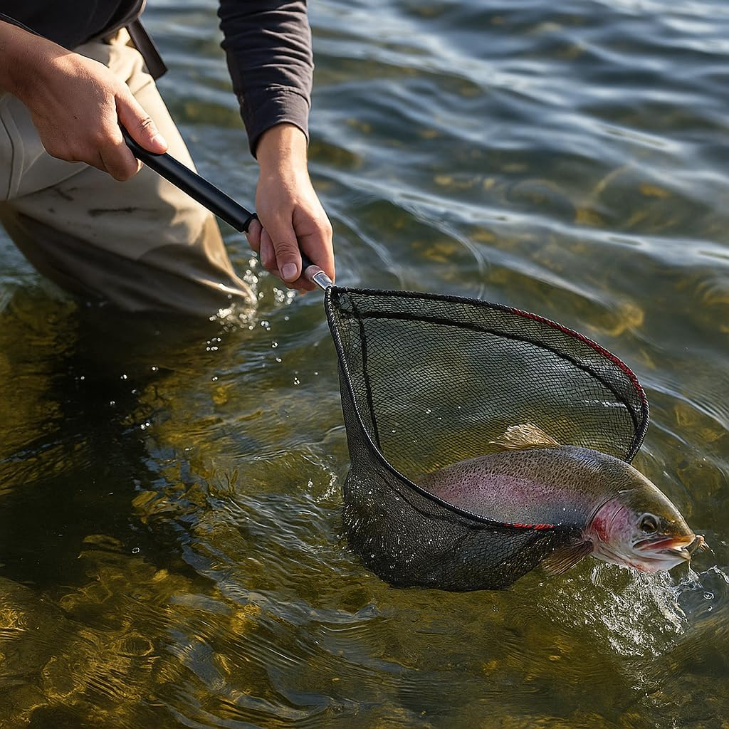 SYGELER Folding Fishing Net - Portable and Lightweight Floating Fishing Net for Easy Traveling