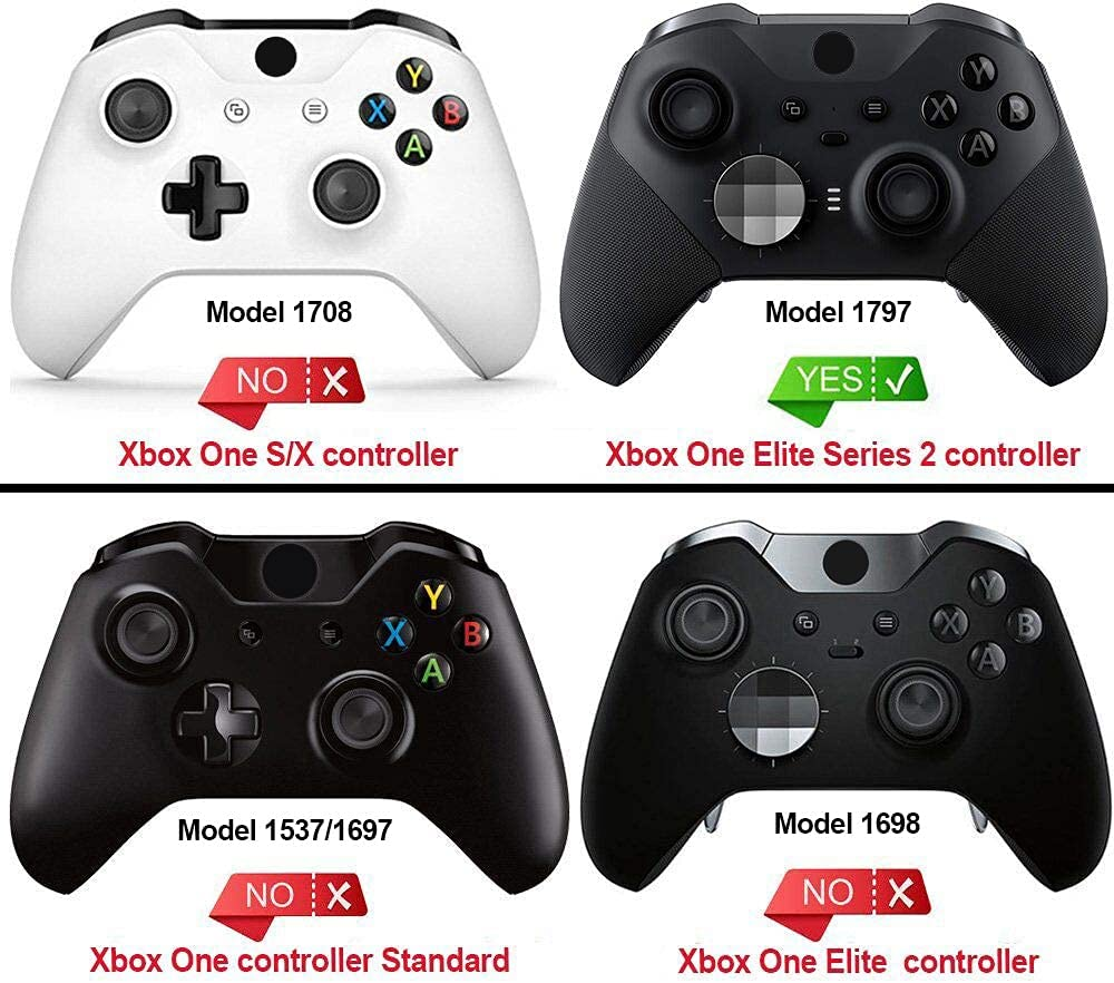 Extremerate Clear Blue Replacement Faceplate Cover for Xbox One Elite Controller Series 2 (Model 1797), Custom DIY Front Housing Shell Case & Accent Rings for Xbox Elite Series 2 Core Controller