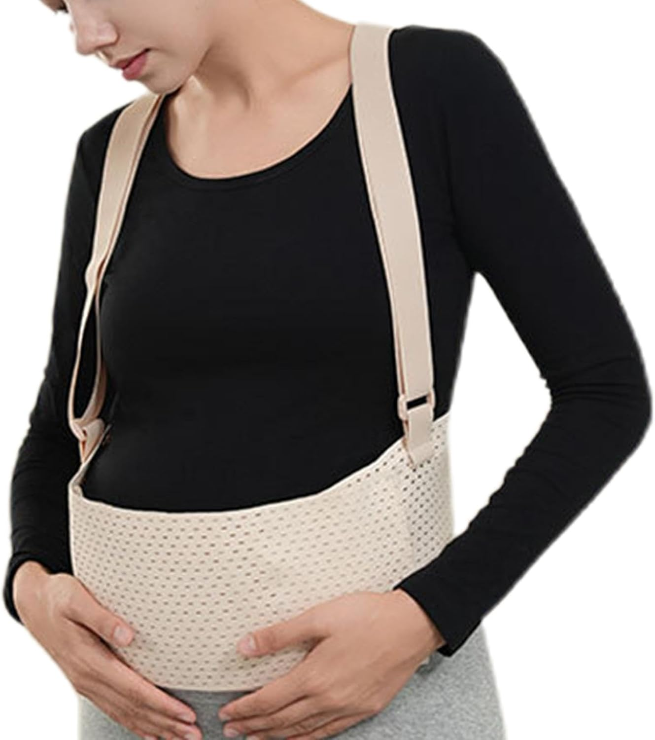 Maternity Belly Band,Breathable Maternity Belt Belly Band - Pregnancy Band, Adjustable Pregnancy Belly Support for Late Mid-Pregnancy Home, Outdoor