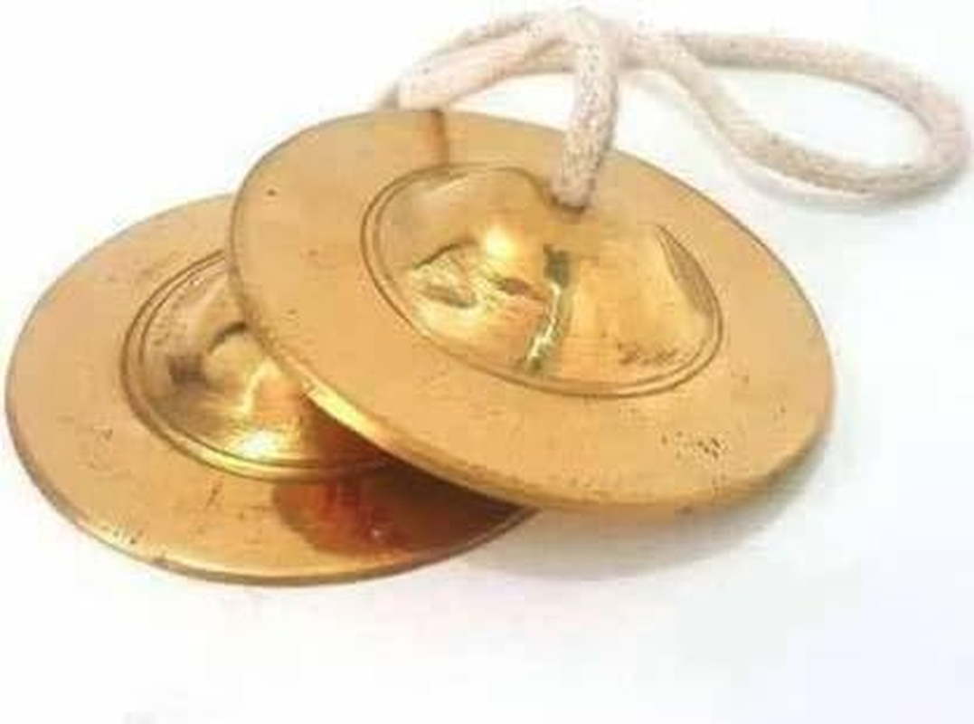 Generic Manjeera Traditional Indian Music Kartal Instrument Manjira Kartal Musical Instrument image number 1