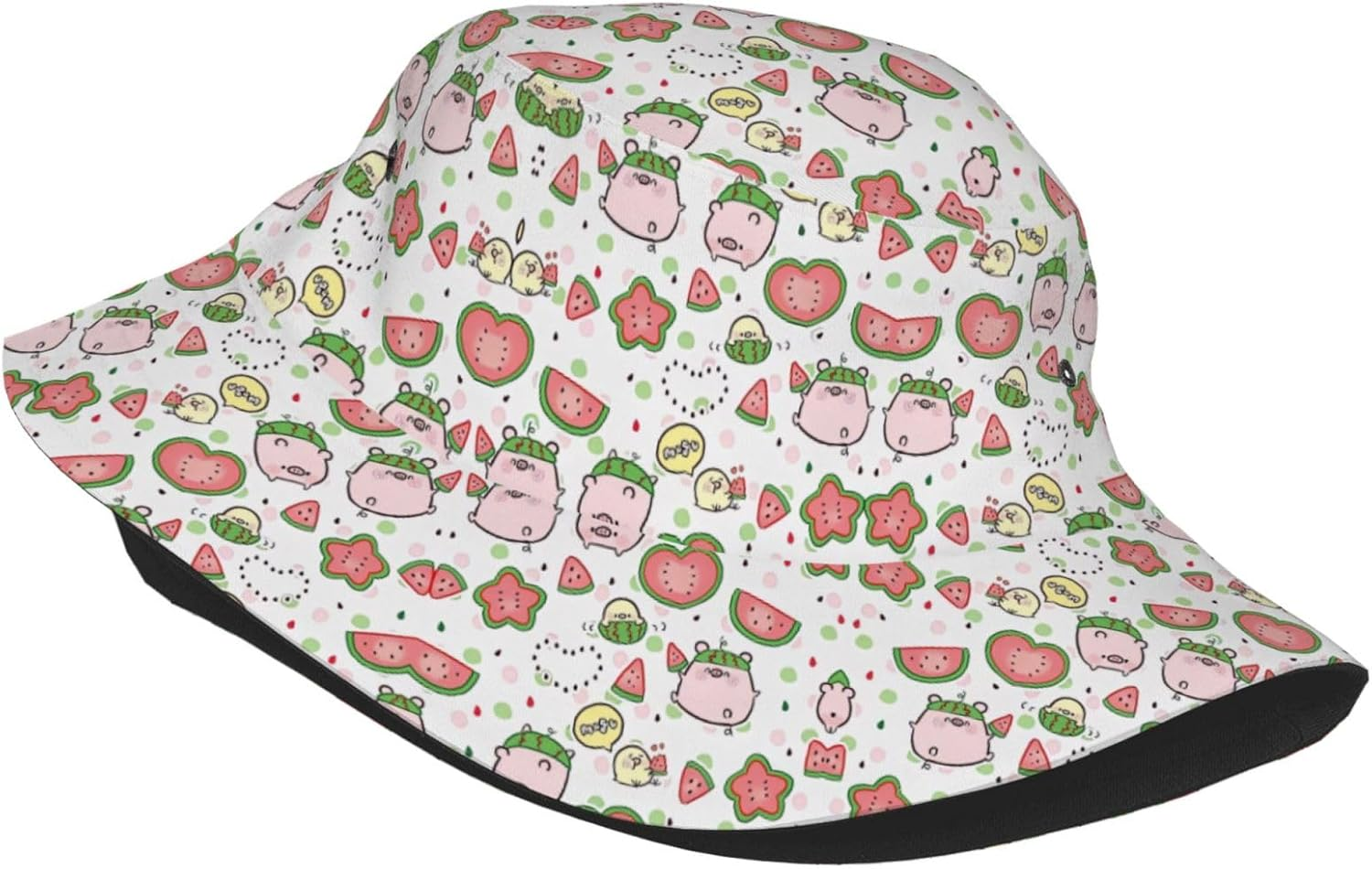 Cute Dachshund Dog Printed Bucket Hat Unisex Trendy Lightweight Outdoor Hot Fun Summer Beach Vacation Getaway Headwear - Cute Dinosaur image number 2