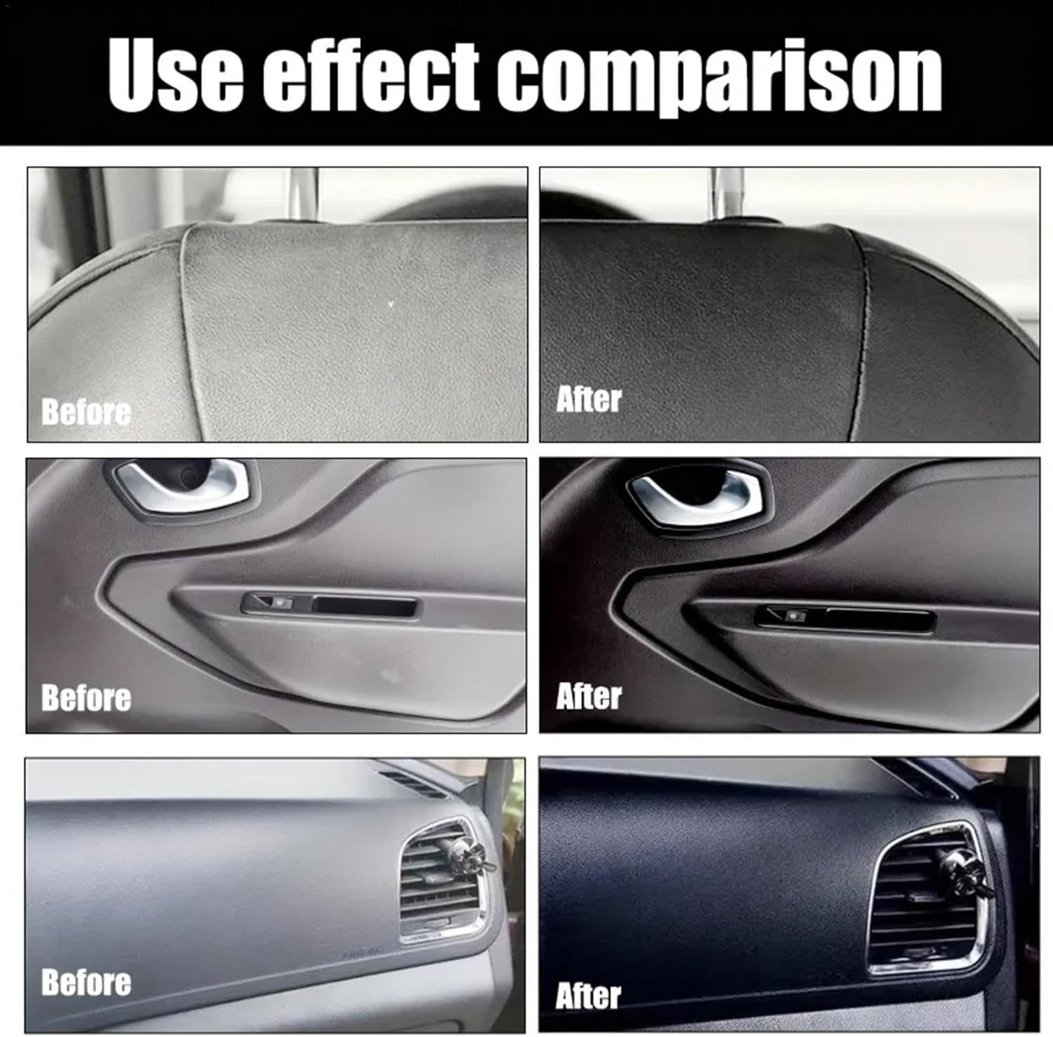 Car Leather Cleaner,Multipurpose Automotive Cleaning Cream Interior Detailer - Leather Restorer Car Detailing Kit, Car Cleaning Agent for SUV Sedan Truck image number 2