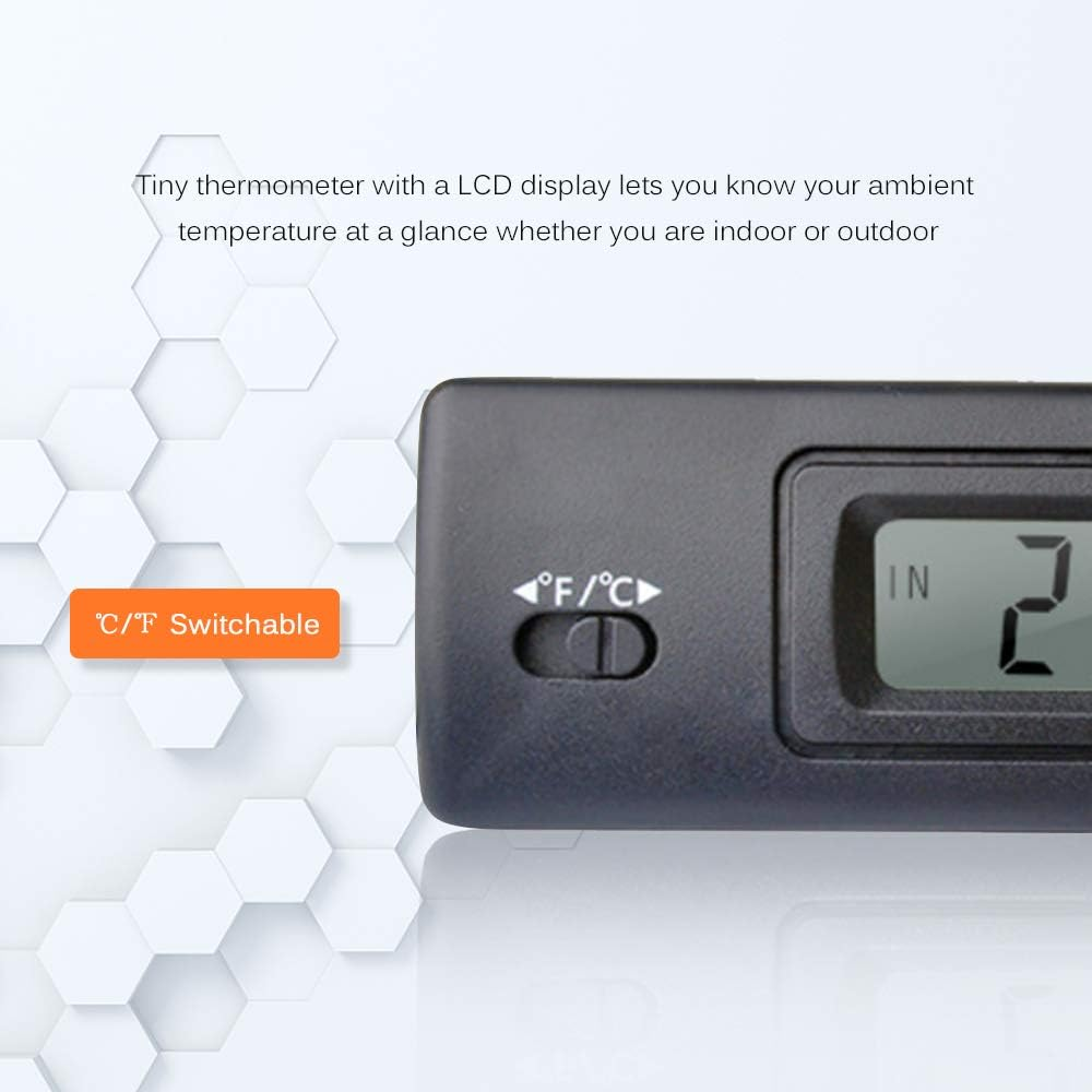 Mini Electronic Digital Car Indoor Outdoor Multi-Function Time Temperature Display with Probe